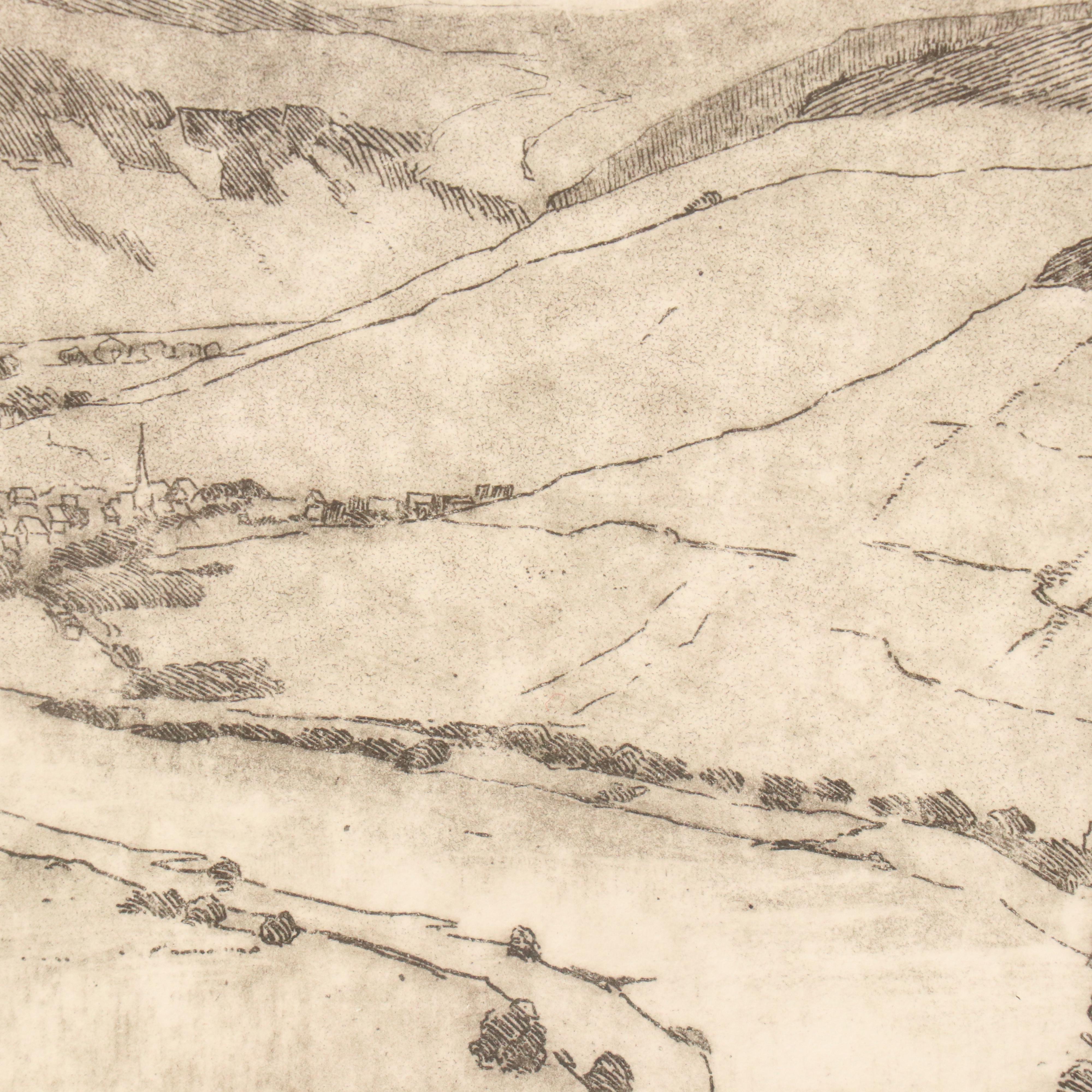 Aquatint Etchings After Heinrich Gesemann of Beilstein and Starkenburn