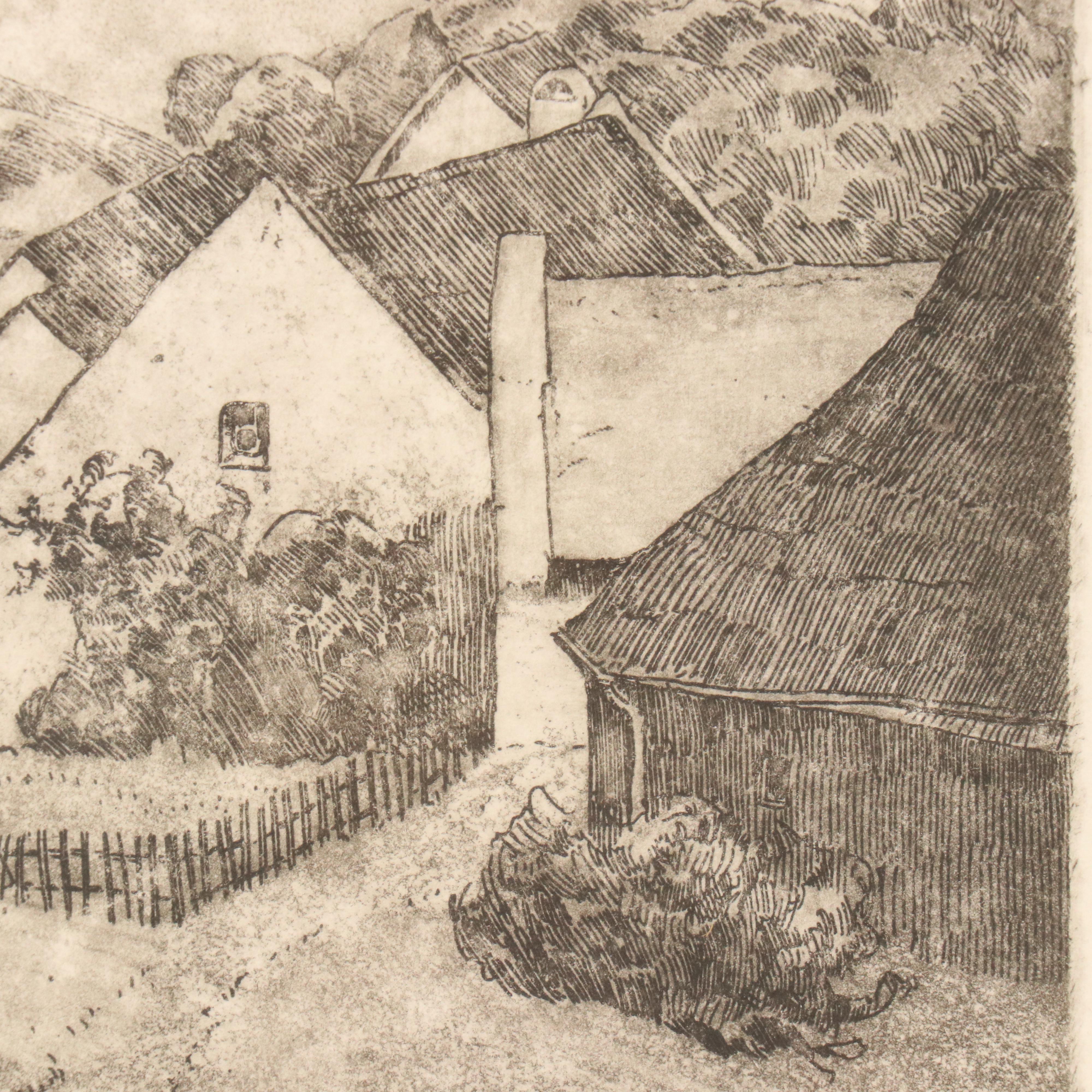 Aquatint Etchings After Heinrich Gesemann of Beilstein and Starkenburn
