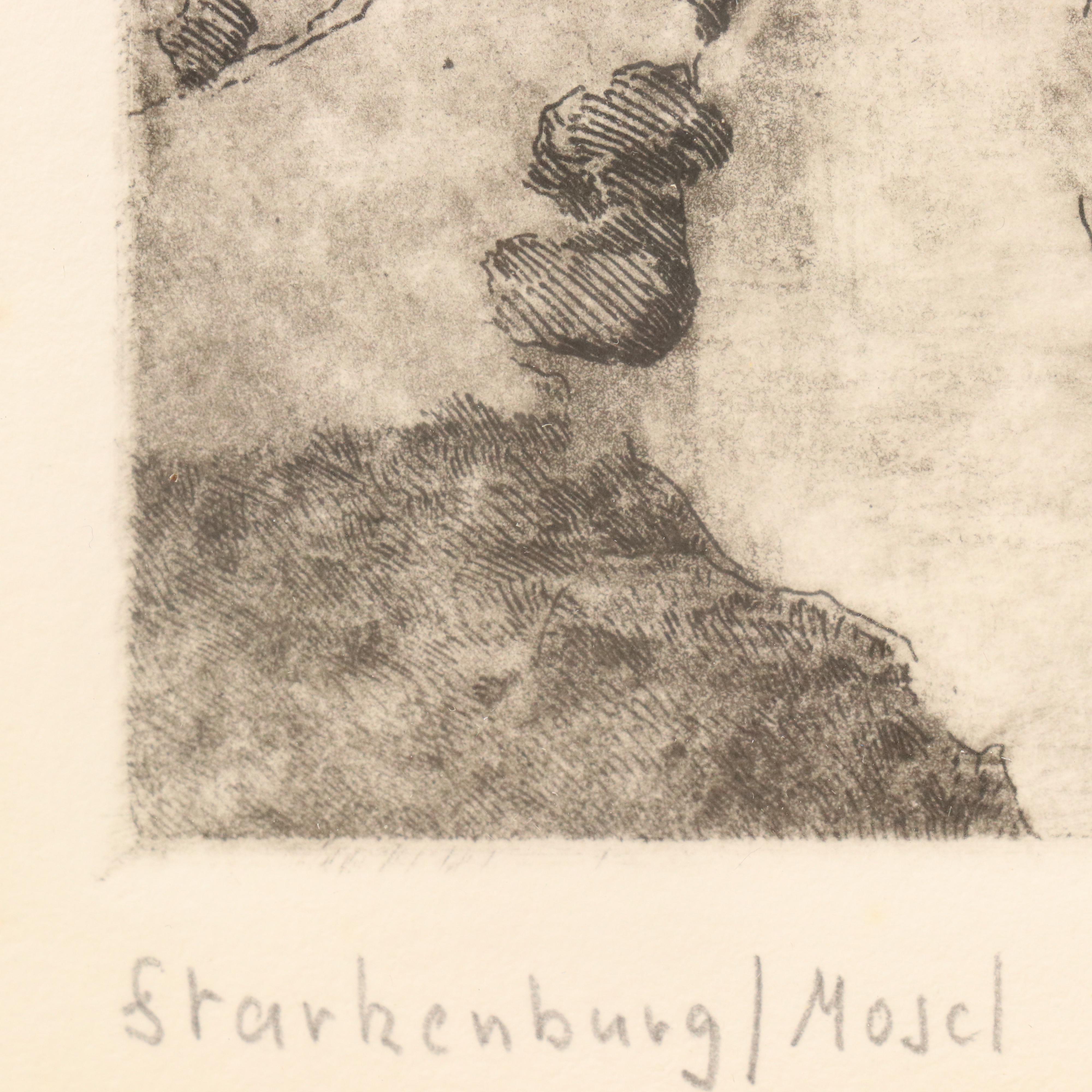 Aquatint Etchings After Heinrich Gesemann of Beilstein and Starkenburn