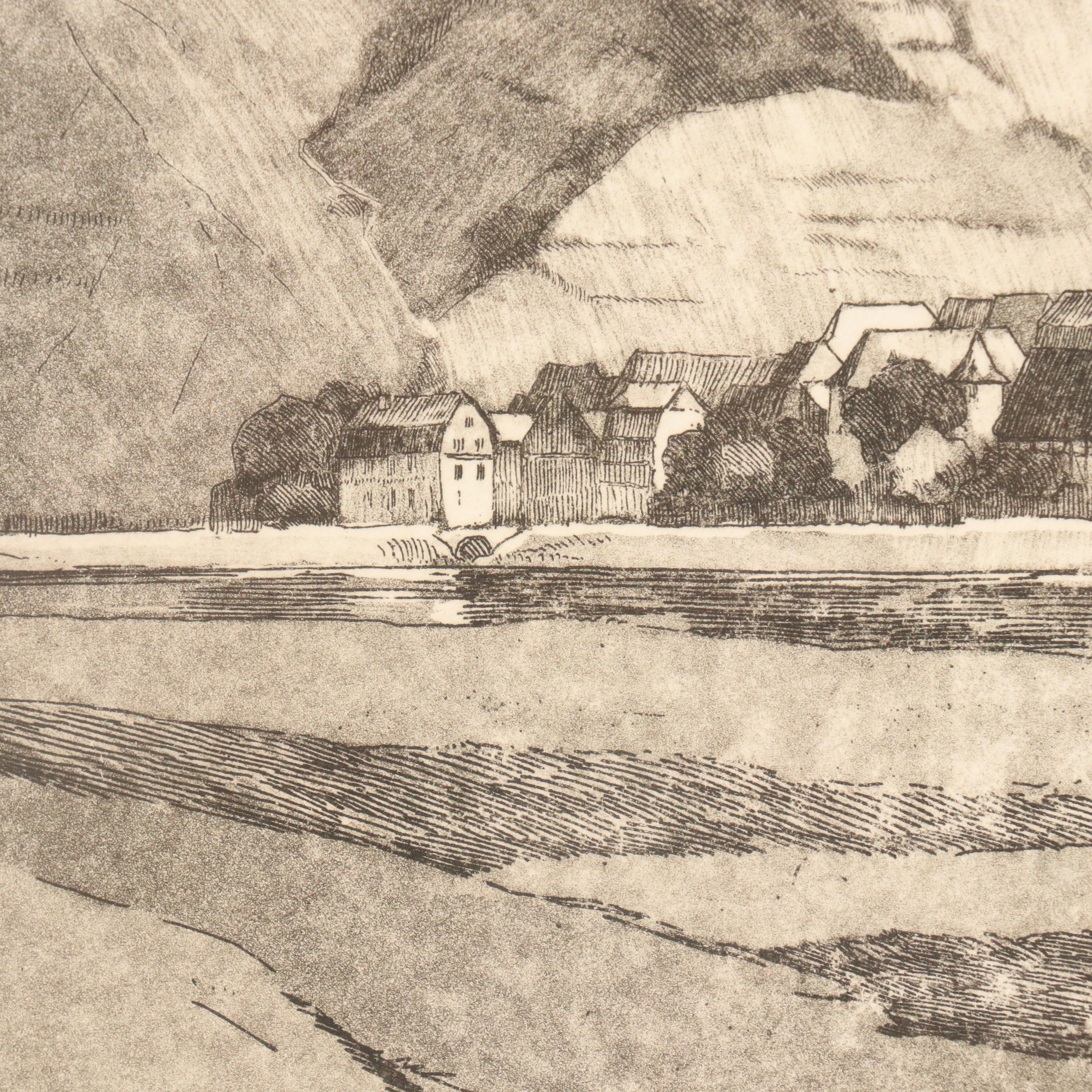 Aquatint Etchings After Heinrich Gesemann of Beilstein and Starkenburn