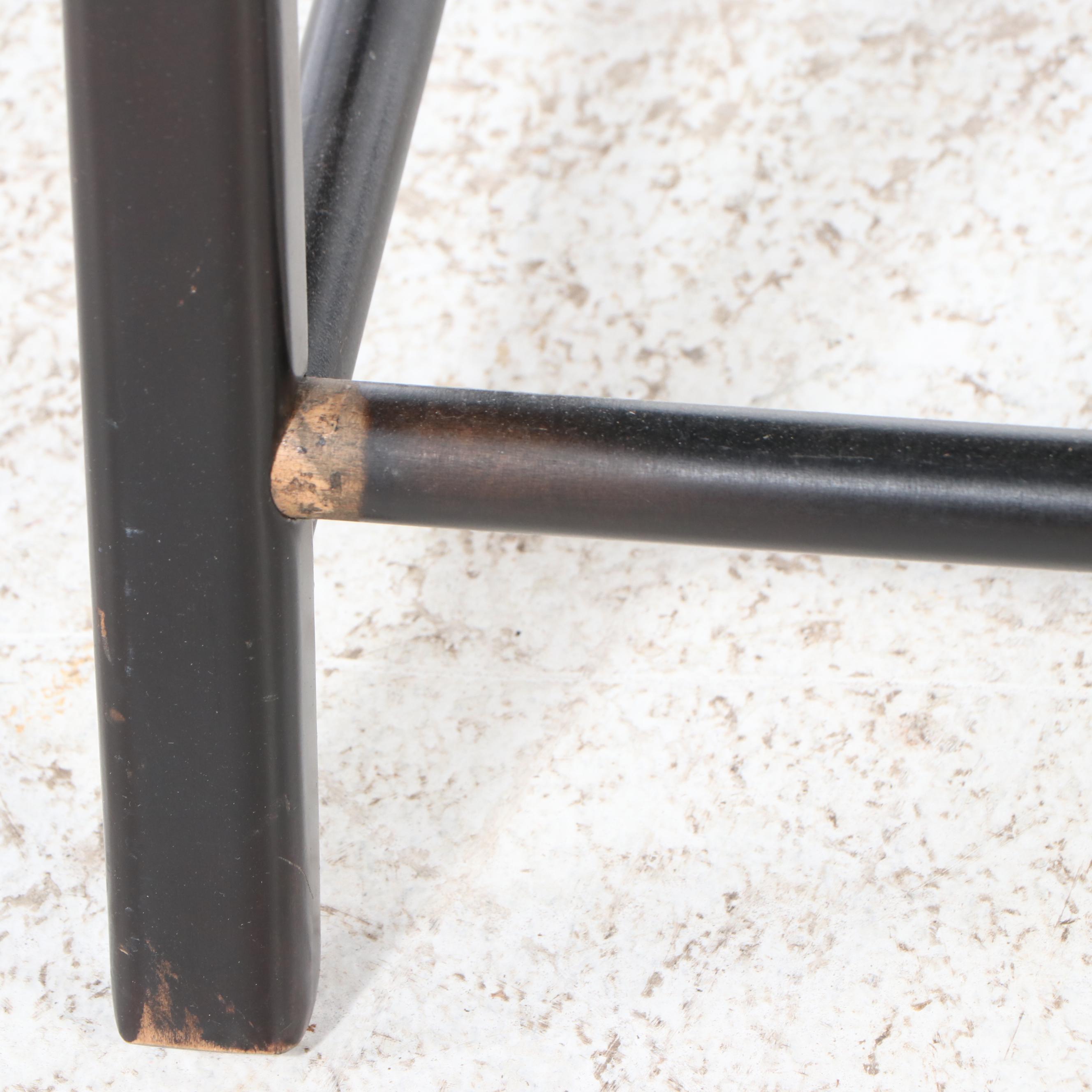 Set of Four Century Furniture Chinese Style Ebonized Wood Dining Chairs