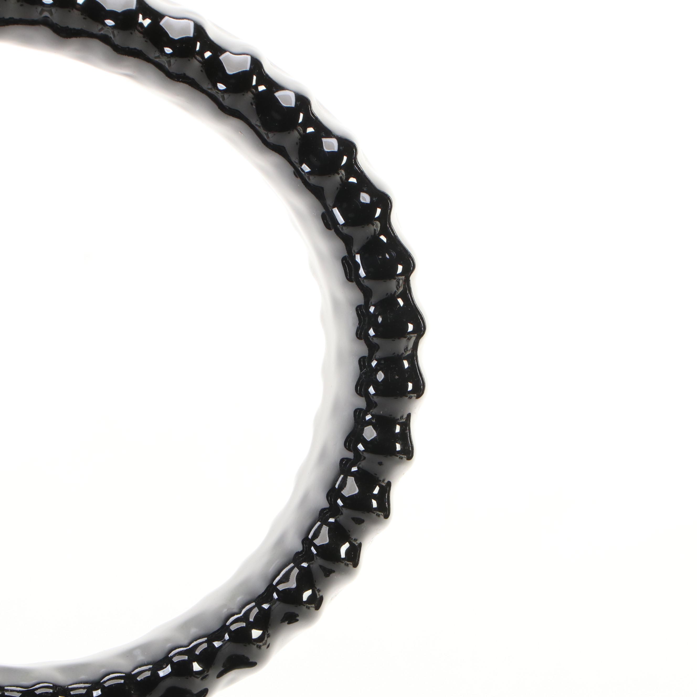 Haeger Pottery Art Deco Style Black Ceramic Leaping Gazelle, 1993