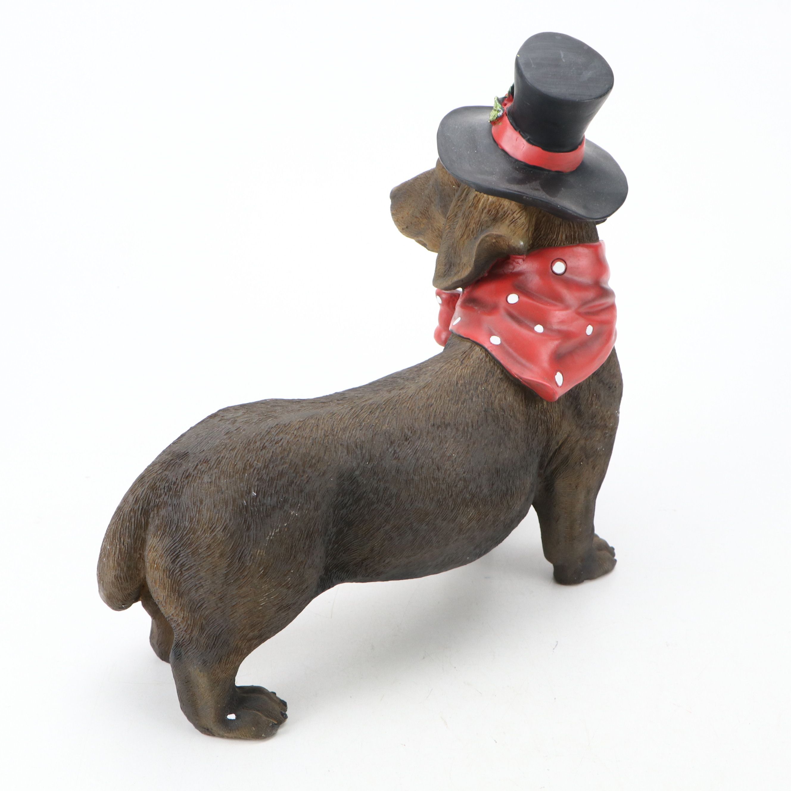 Christmas Dressed and Other Dog Figurines with Books and Other Décor