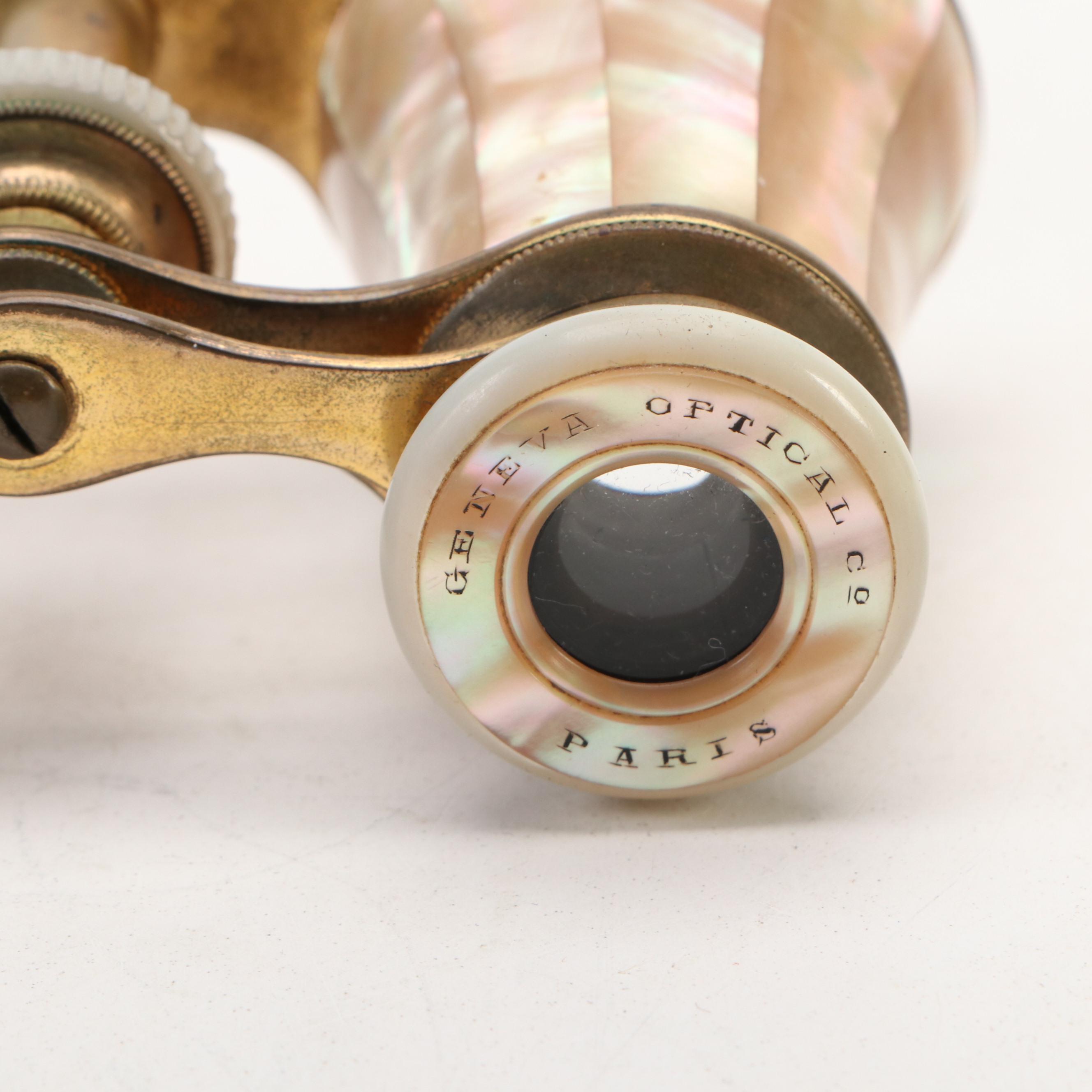 Paris Geneva Special Personalized "B. Reed, 1904" Opera Glasses with Case