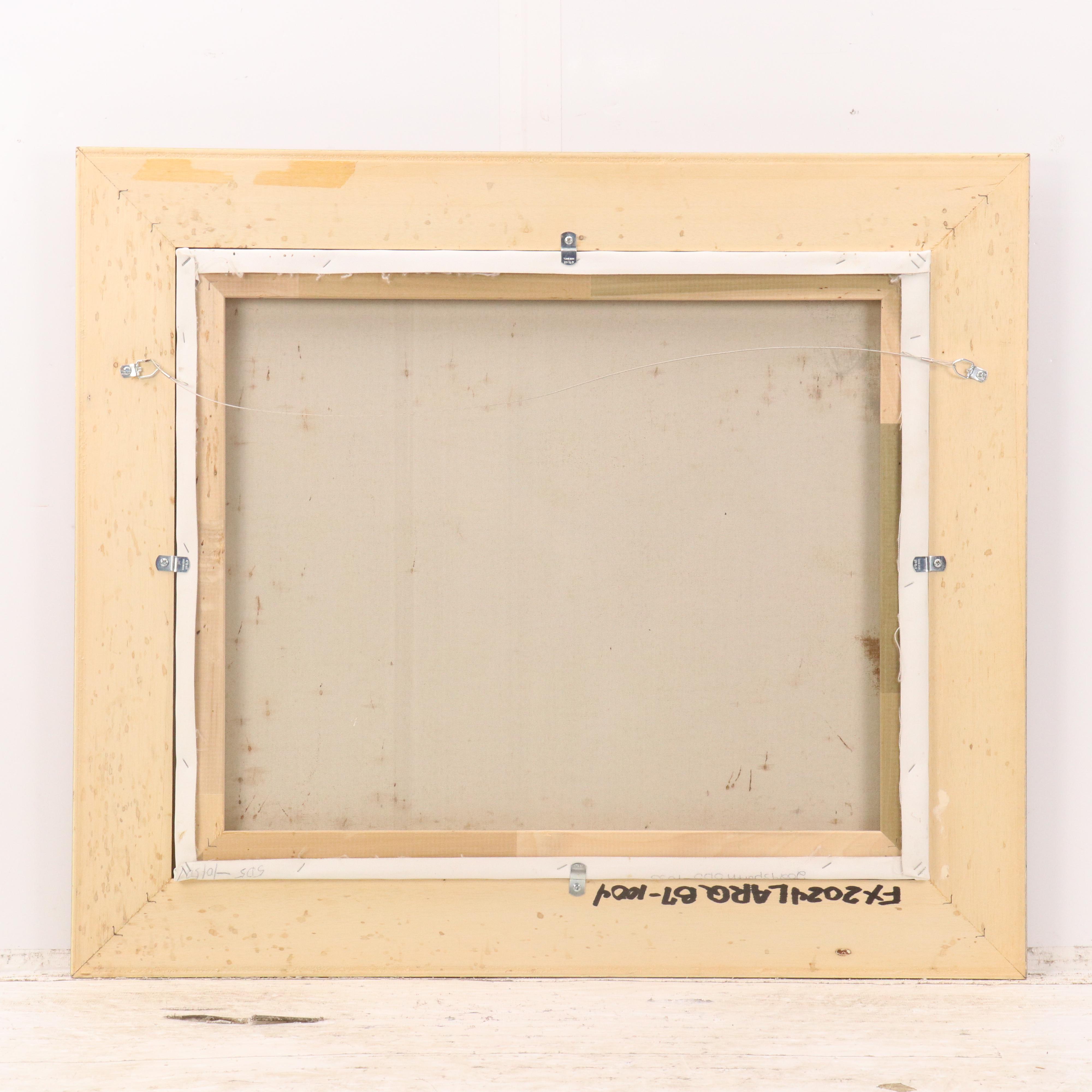 Thoroughbred Horse and Jockey Equestrian Oil Painting, 21st Century