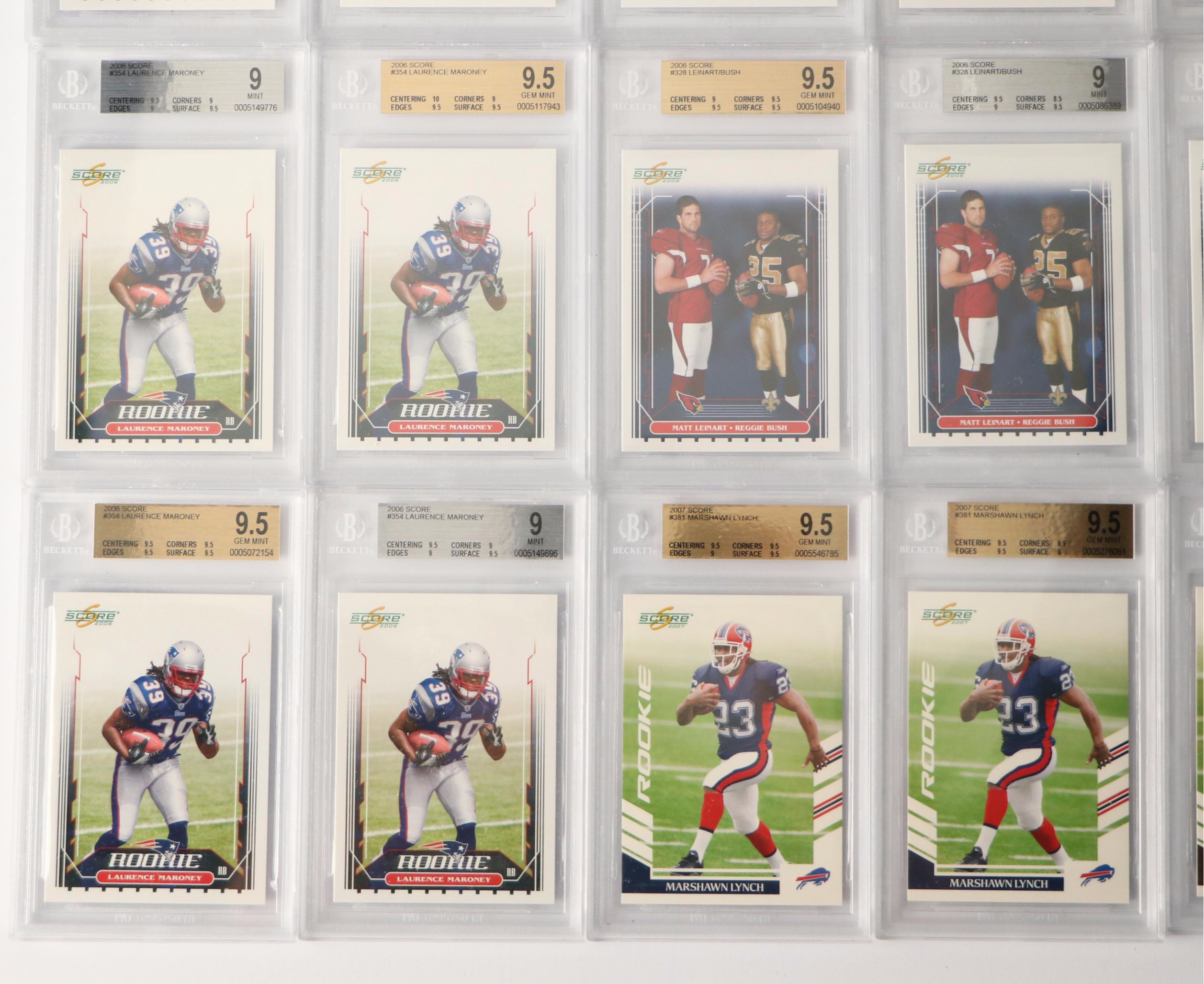 BGS Graded Rookie Football Cards Featuring Marshawn Lynch and More