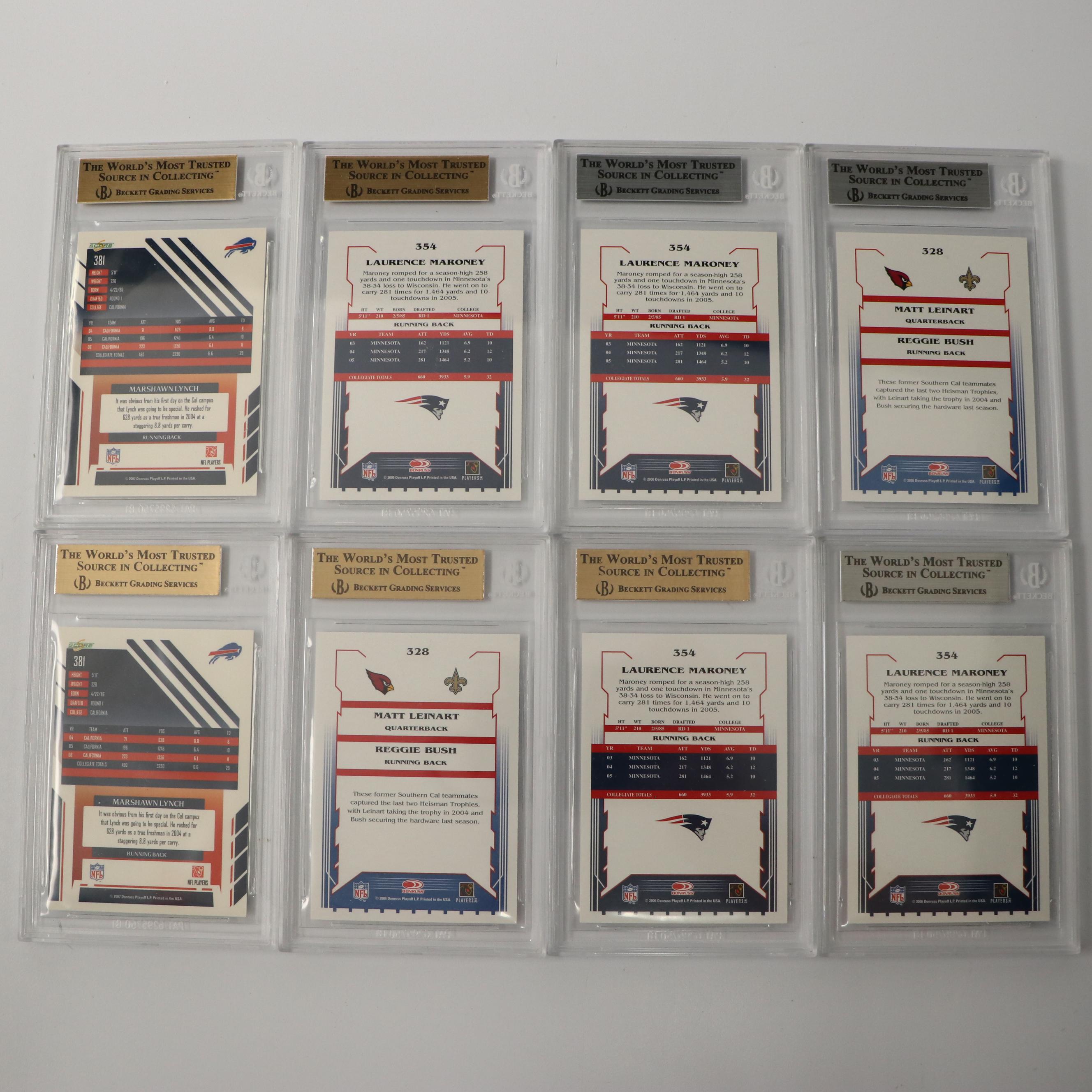 BGS Graded Rookie Football Cards Featuring Marshawn Lynch and More