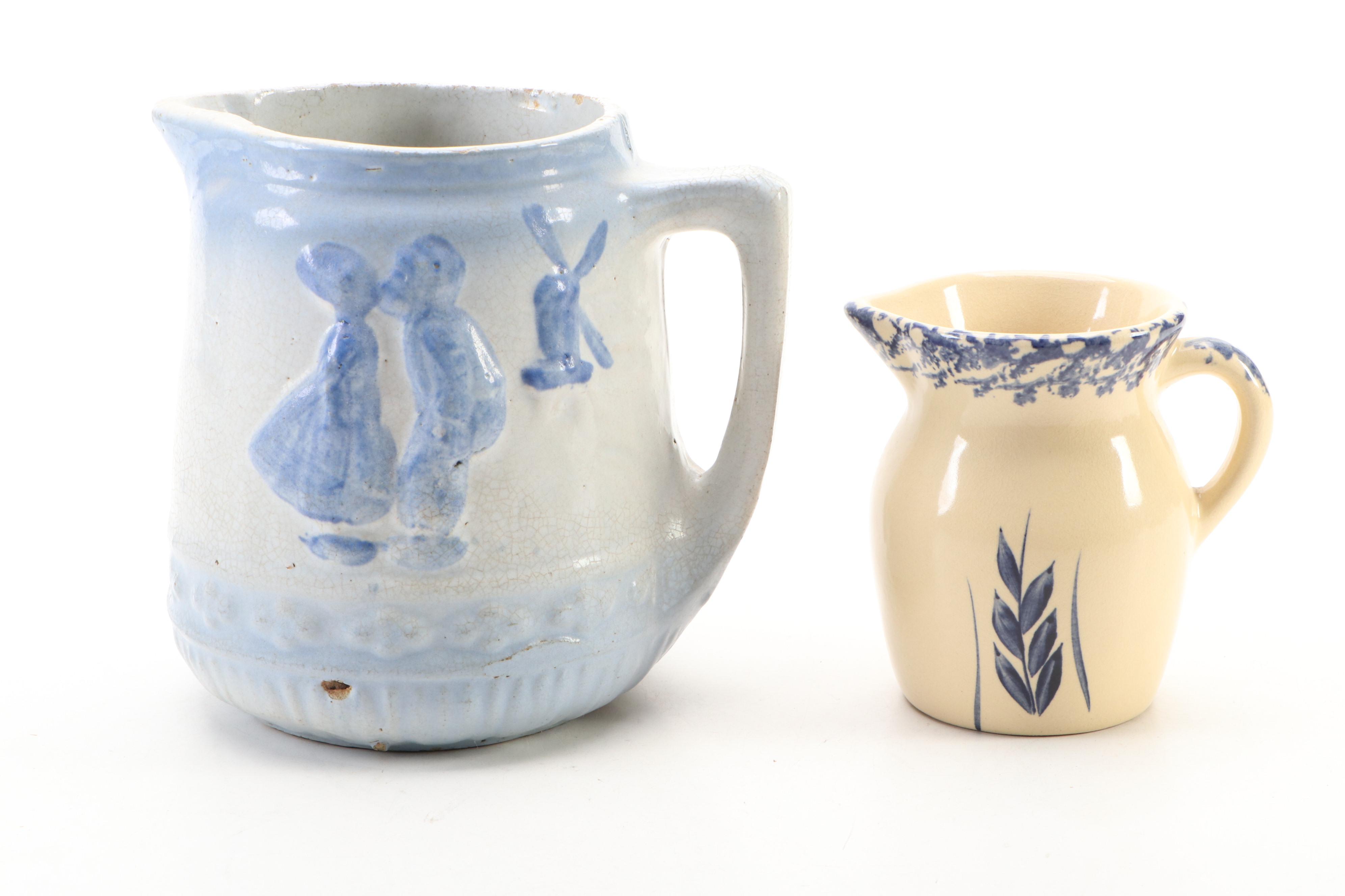 Robinson Ransbottom Pottery with Other Salt Glazed Pitchers