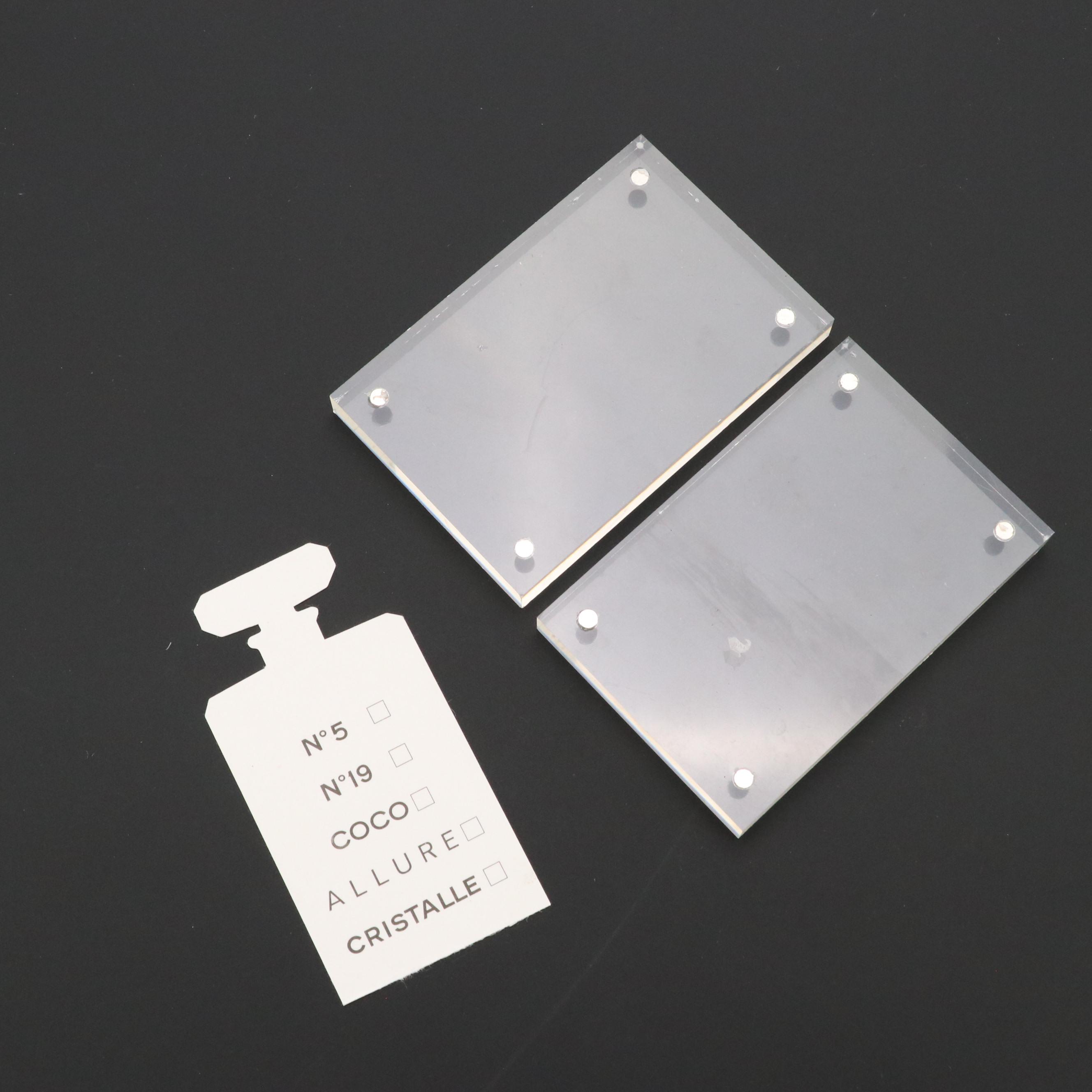 Acrylic Magnetic Frames with Chanel Themed Signs