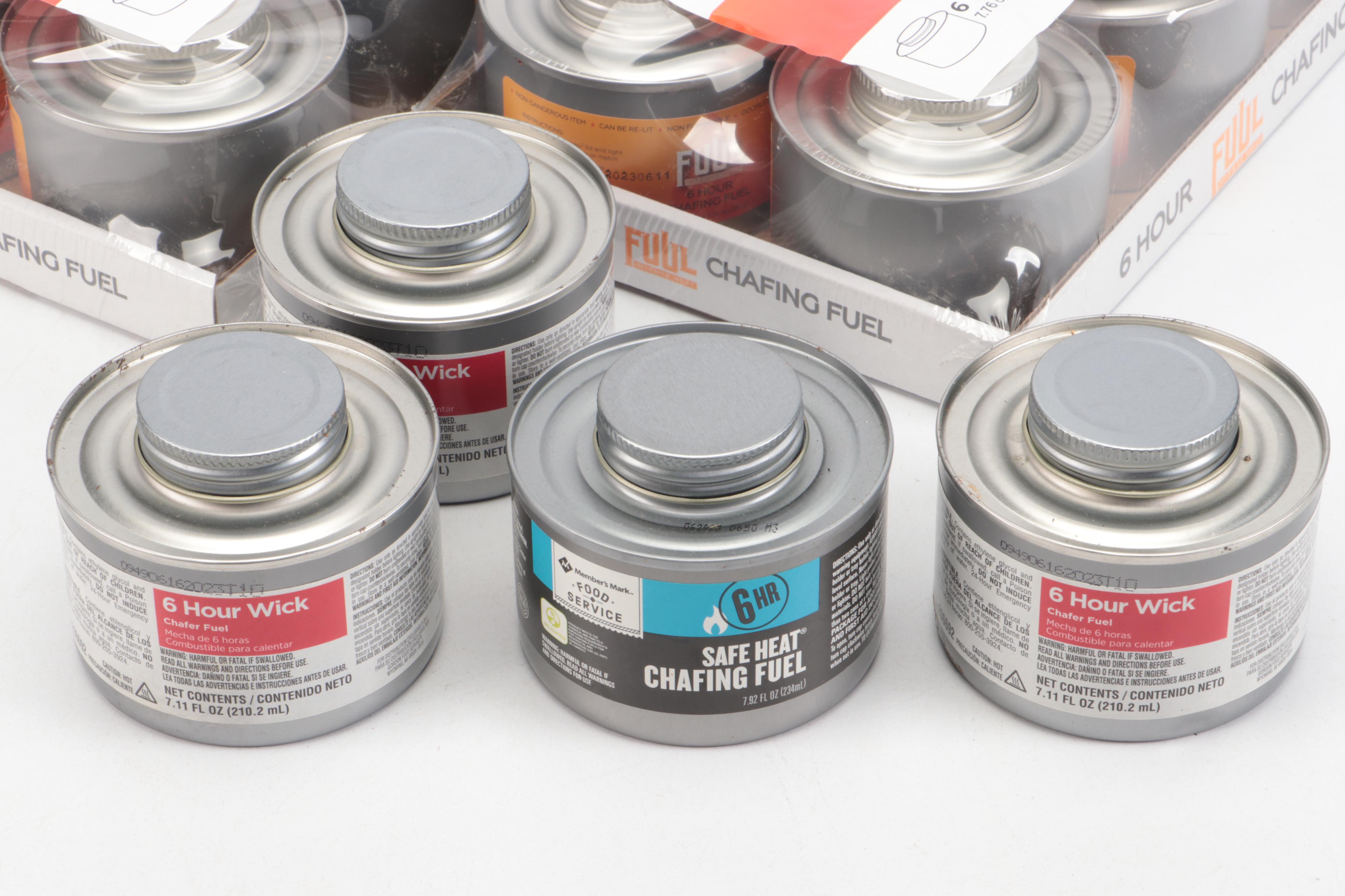 Chafing Fuel Canisters and Fuel Holders with Covers