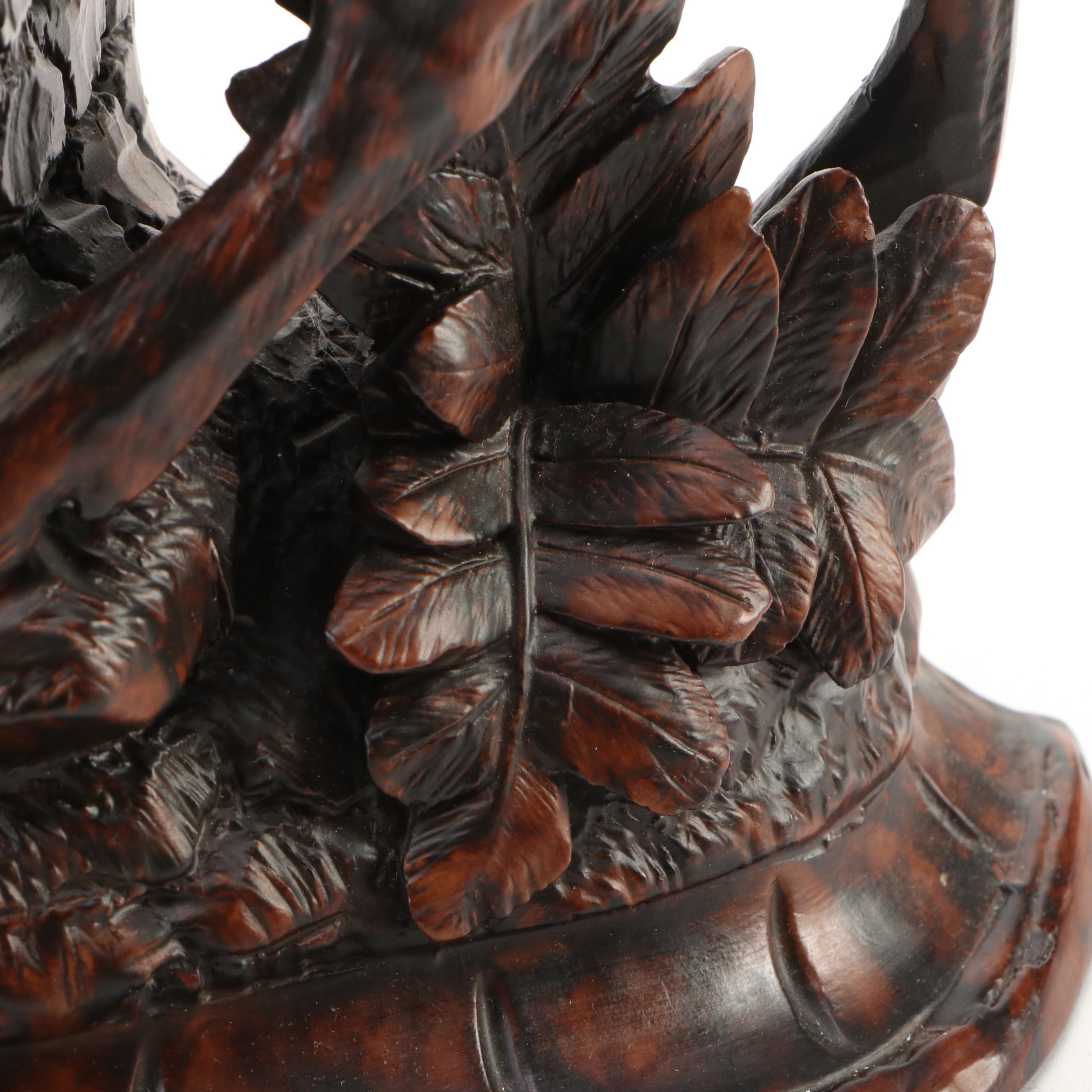 Bronze Finished Stag Mantel Clock