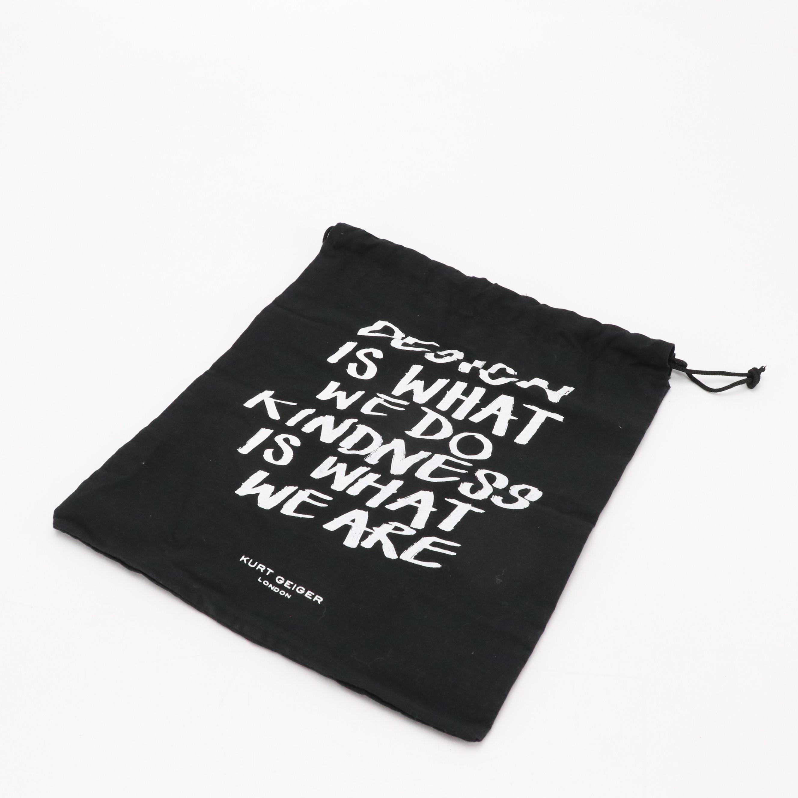 Kurt Geiger "Mini Kensington Drench" Chain Strap Bag in Ivory Quilted Leather