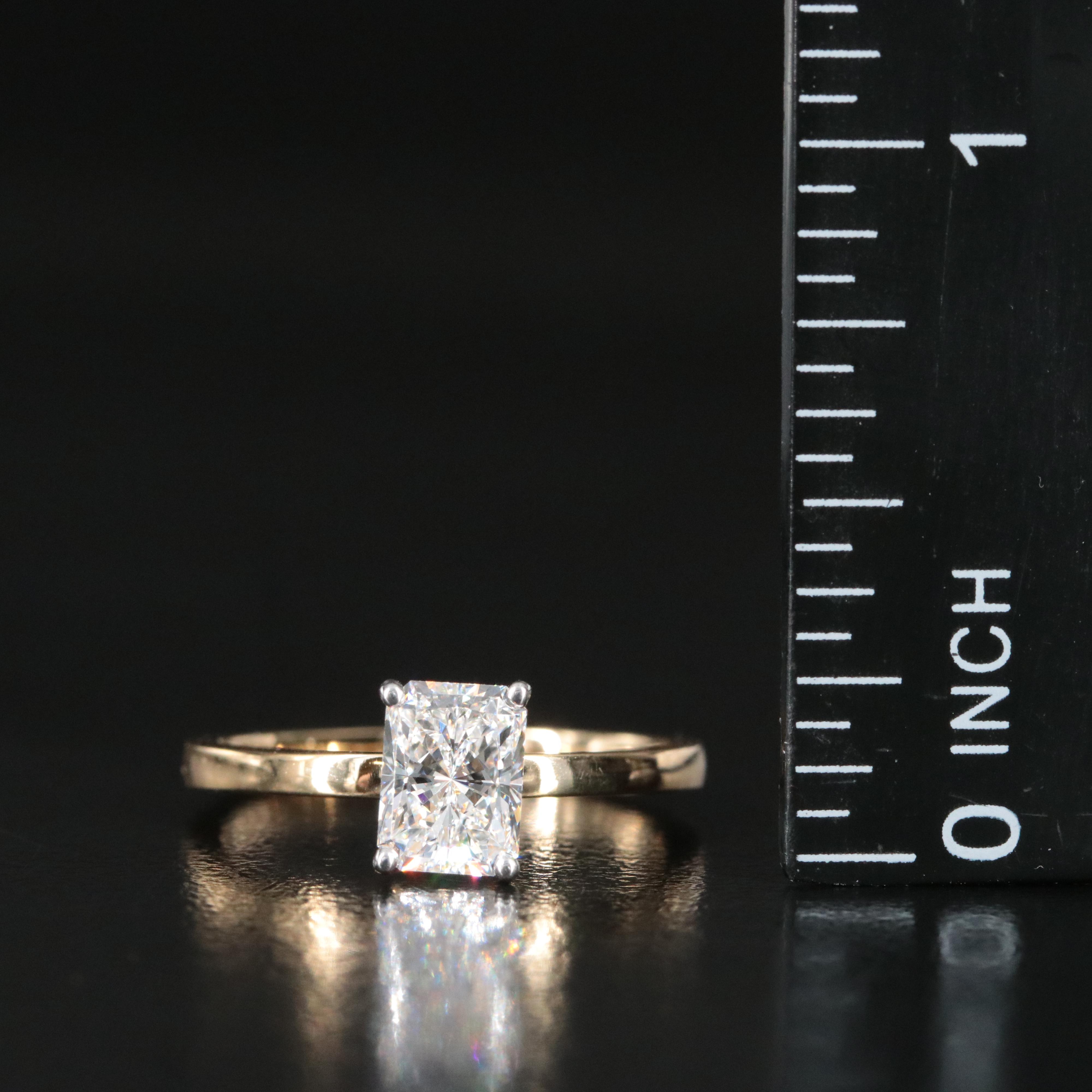 14K 1.06 CT Lab Grown Diamond Solitaire Ring with IGI Report