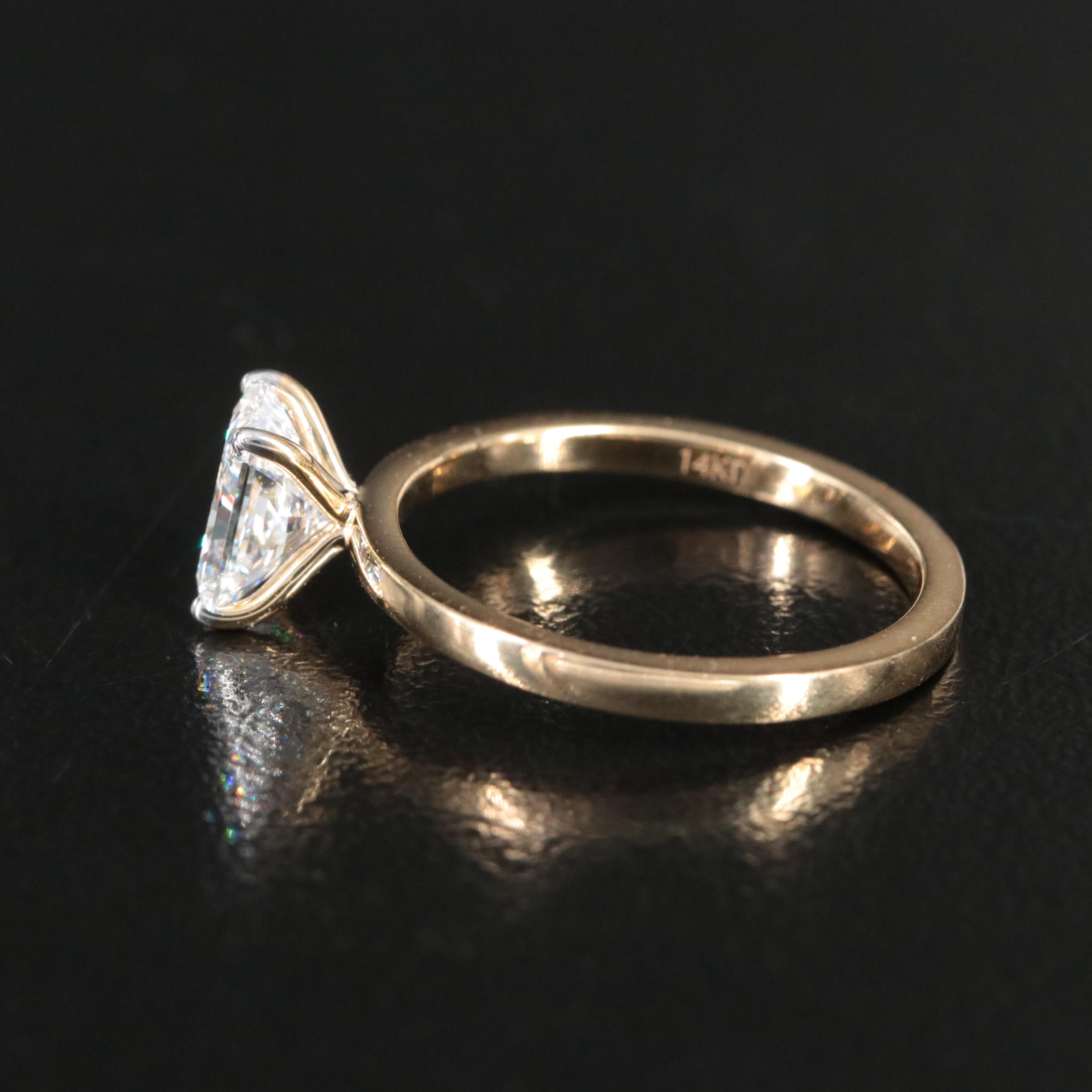 14K 1.06 CT Lab Grown Diamond Solitaire Ring with IGI Report