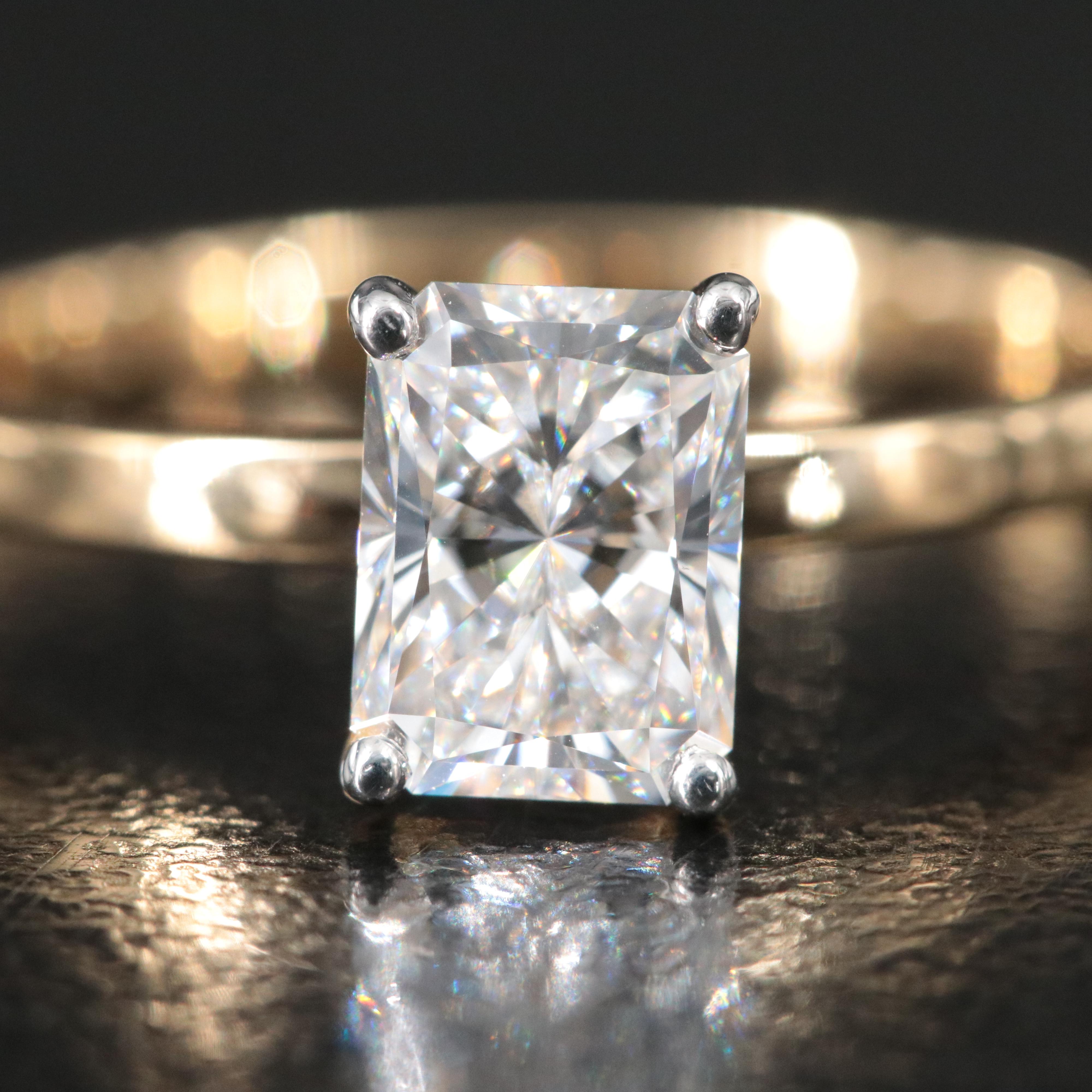 14K 1.06 CT Lab Grown Diamond Solitaire Ring with IGI Report