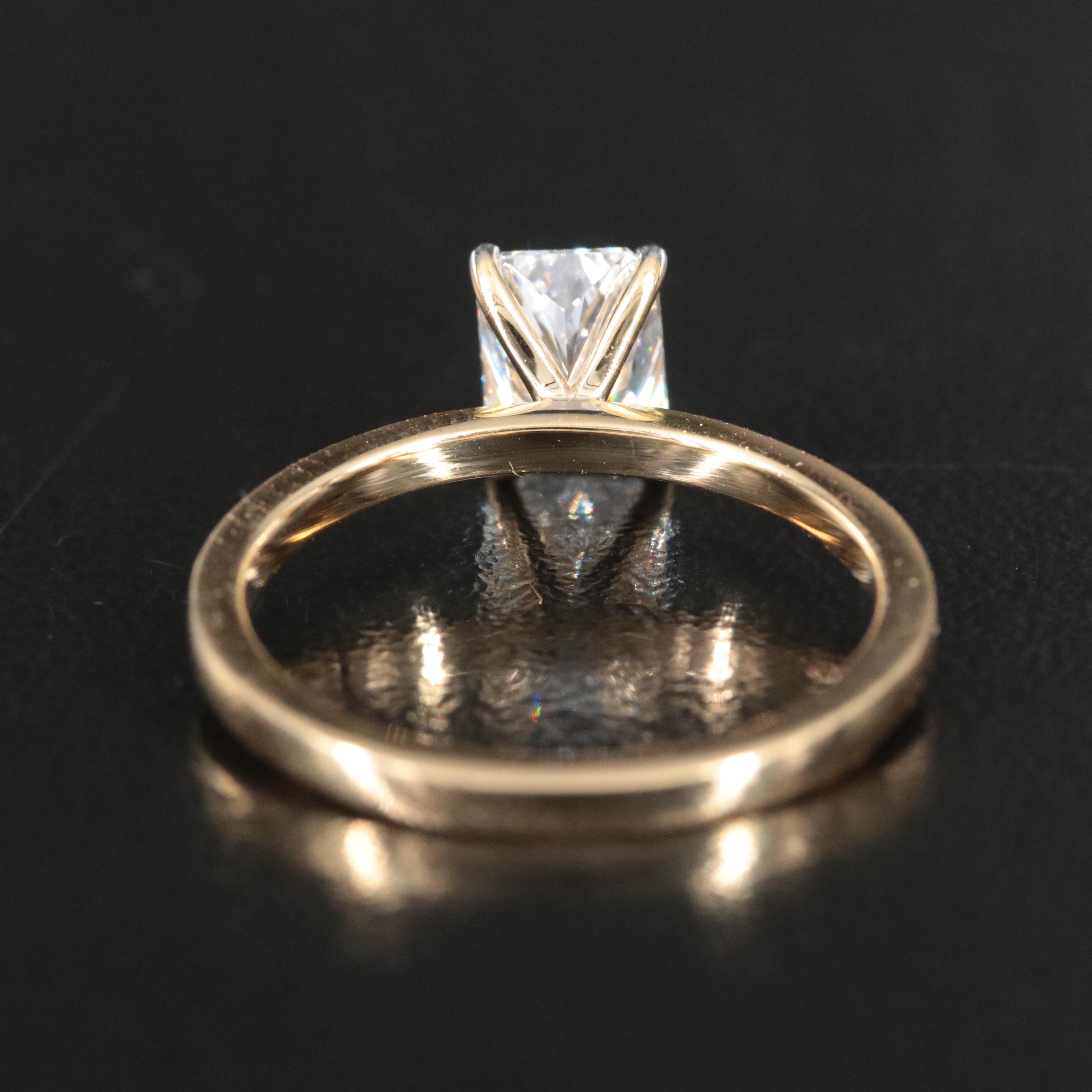 14K 1.06 CT Lab Grown Diamond Solitaire Ring with IGI Report