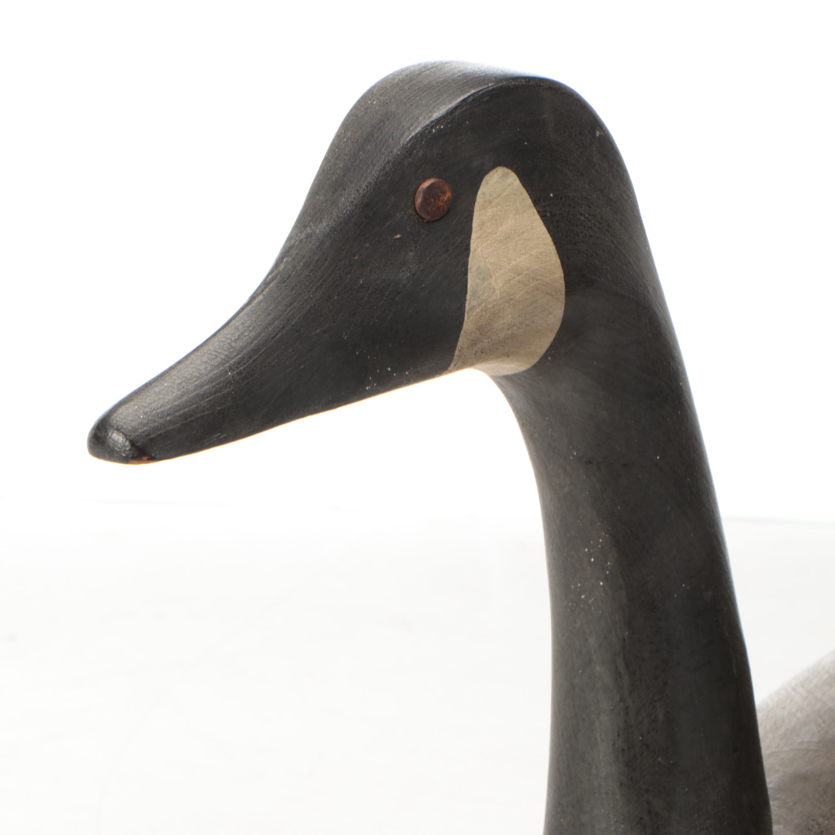 Charles Spiron Hand-Carved Wood Canada Goose, 1986