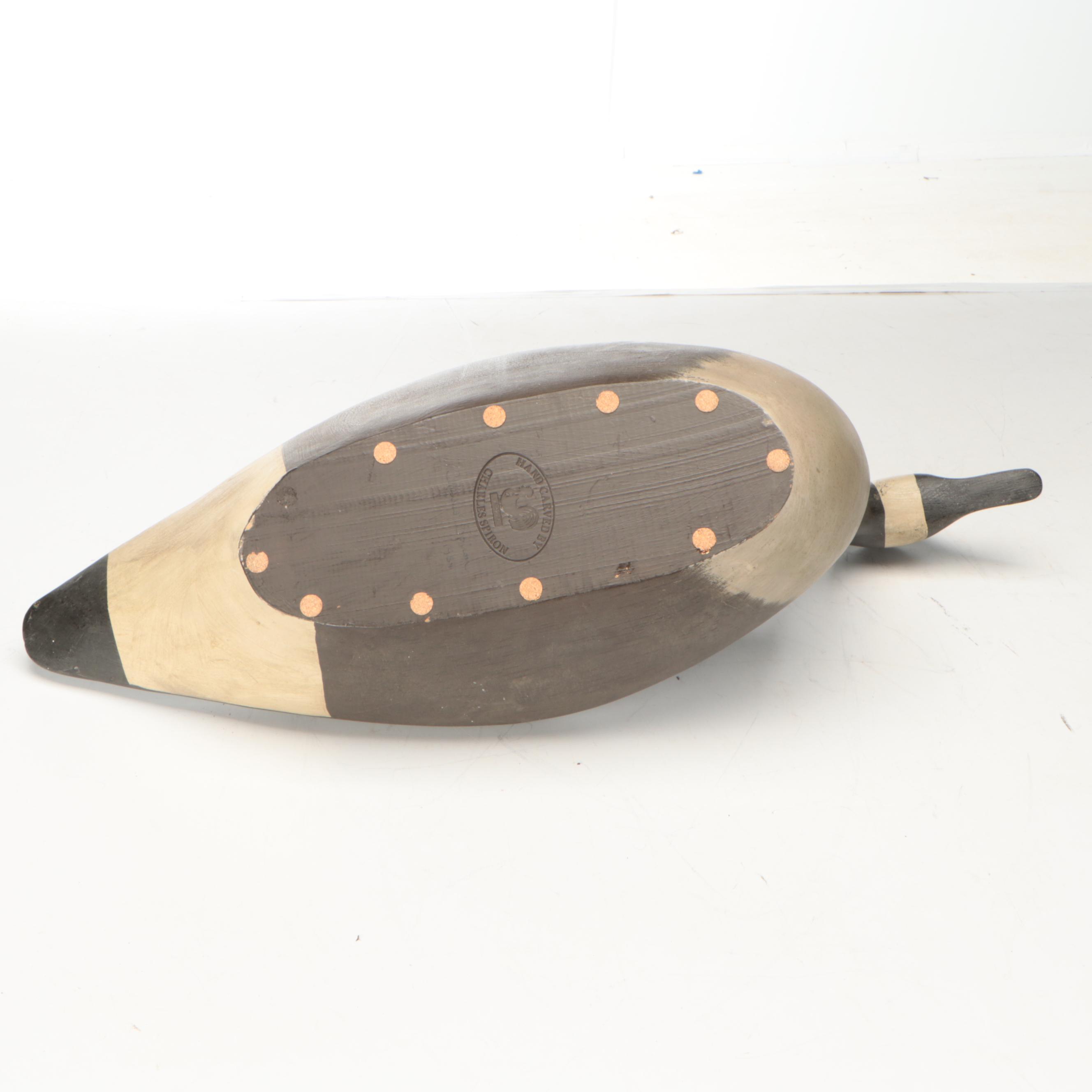 Charles Spiron Hand-Carved Wood Canada Goose, 1986