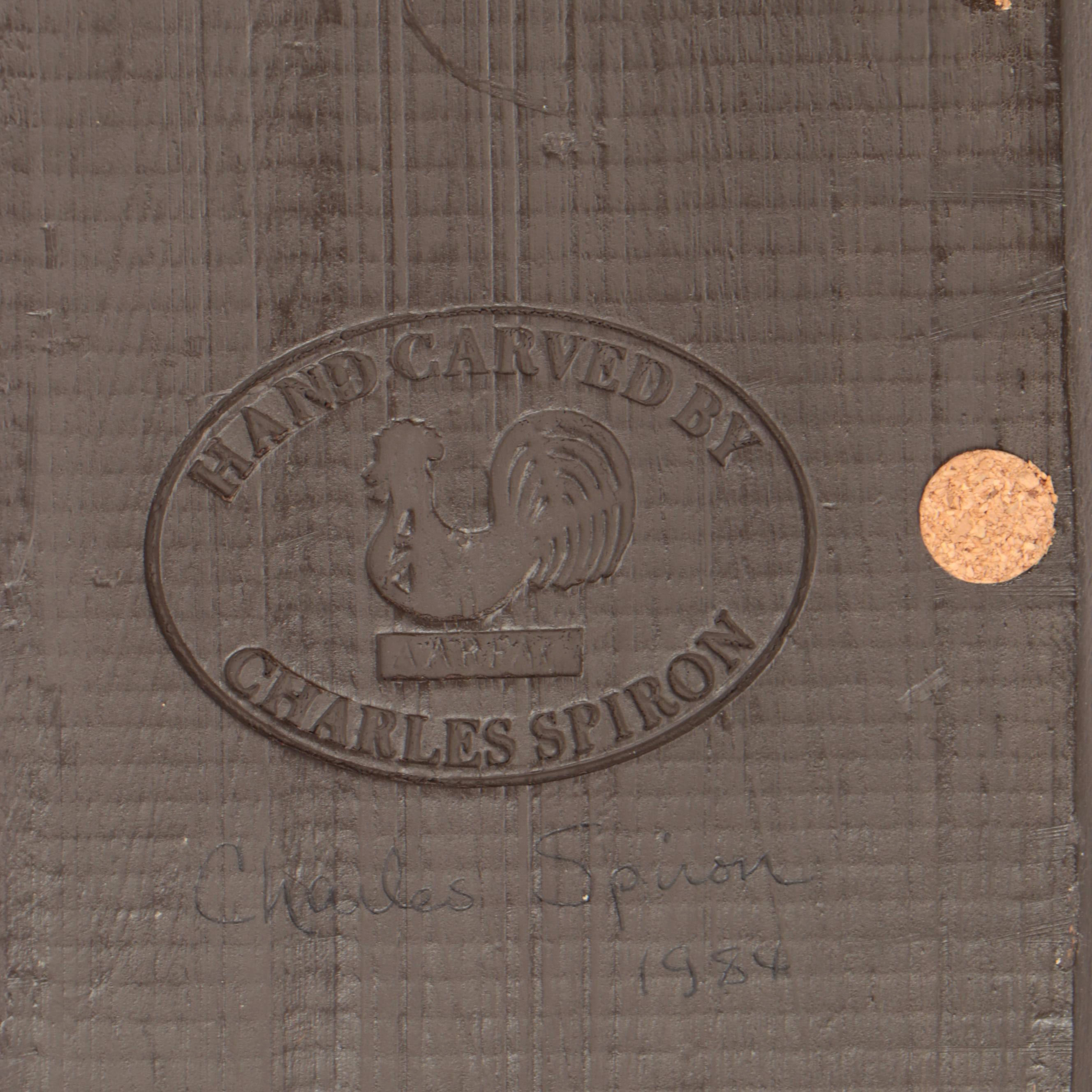 Charles Spiron Hand-Carved Wood Canada Goose, 1986