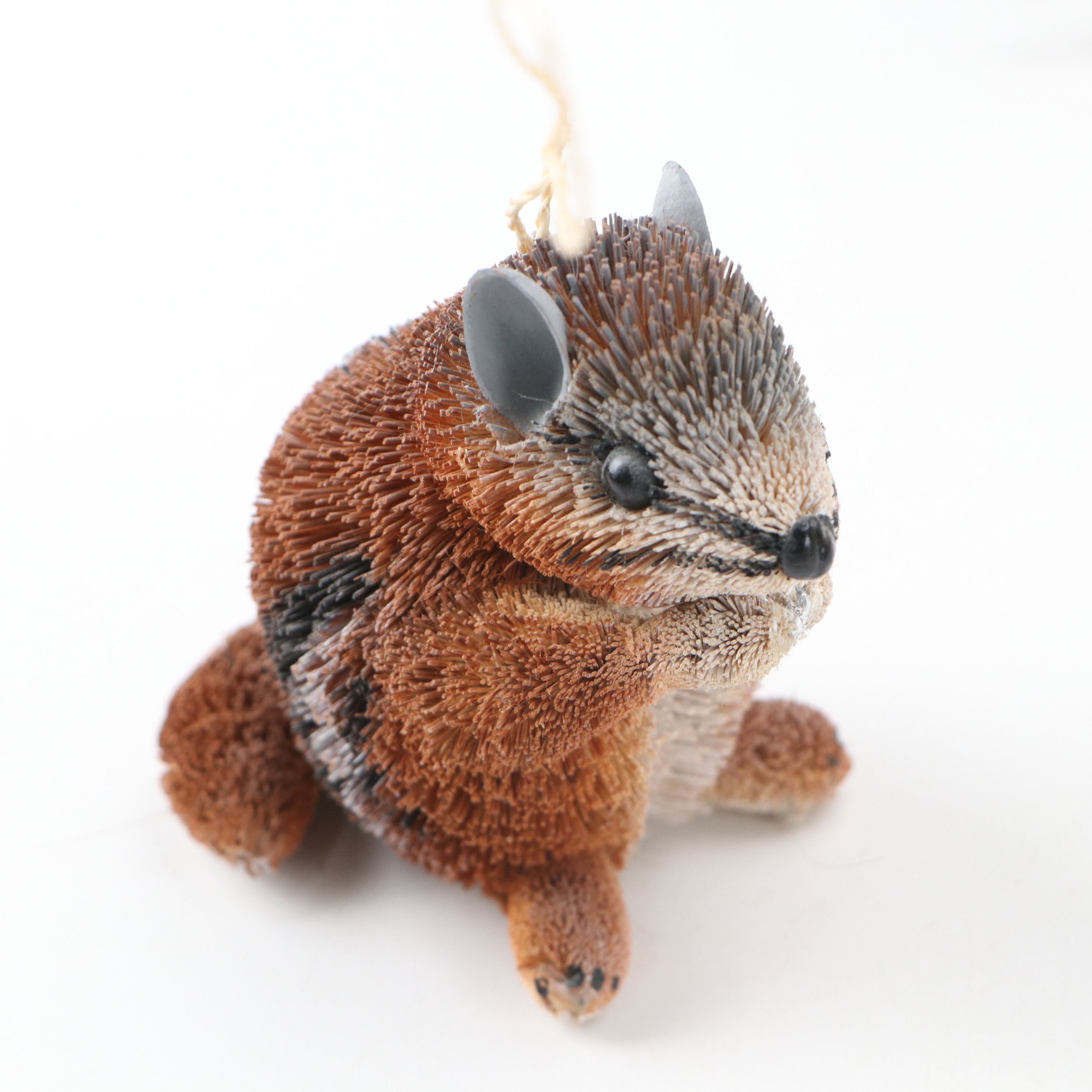 Black Forest Style Carved Walnut Tray with Ceramic Figurines and Other Décor