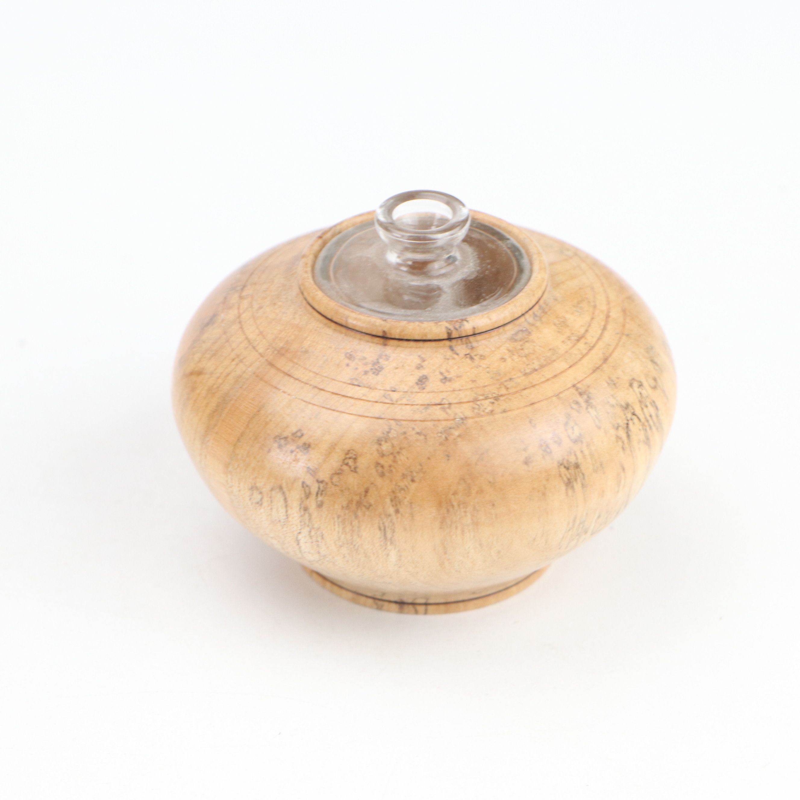 Black Forest Style Carved Walnut Tray with Ceramic Figurines and Other Décor