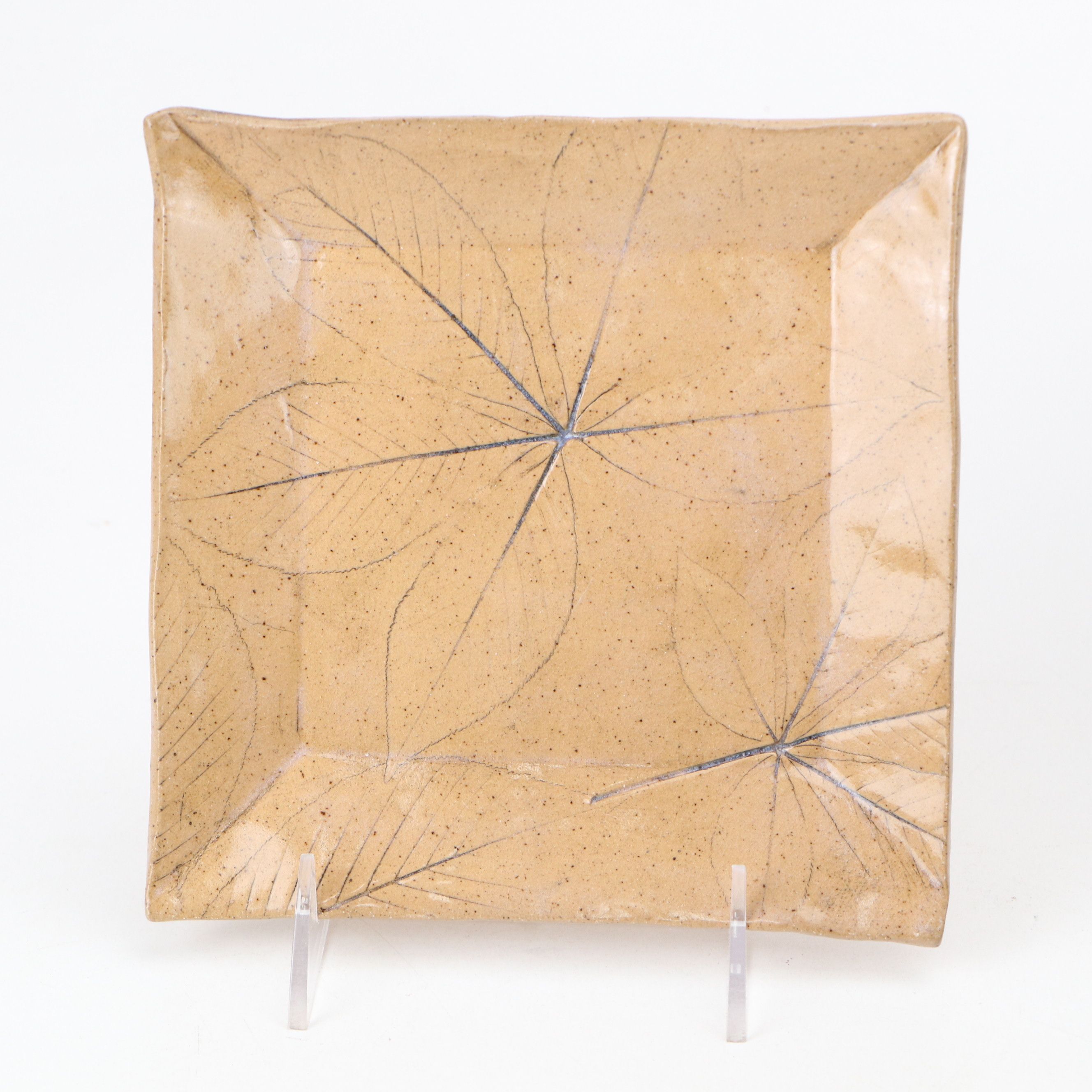 Black Forest Style Carved Walnut Tray with Ceramic Figurines and Other Décor