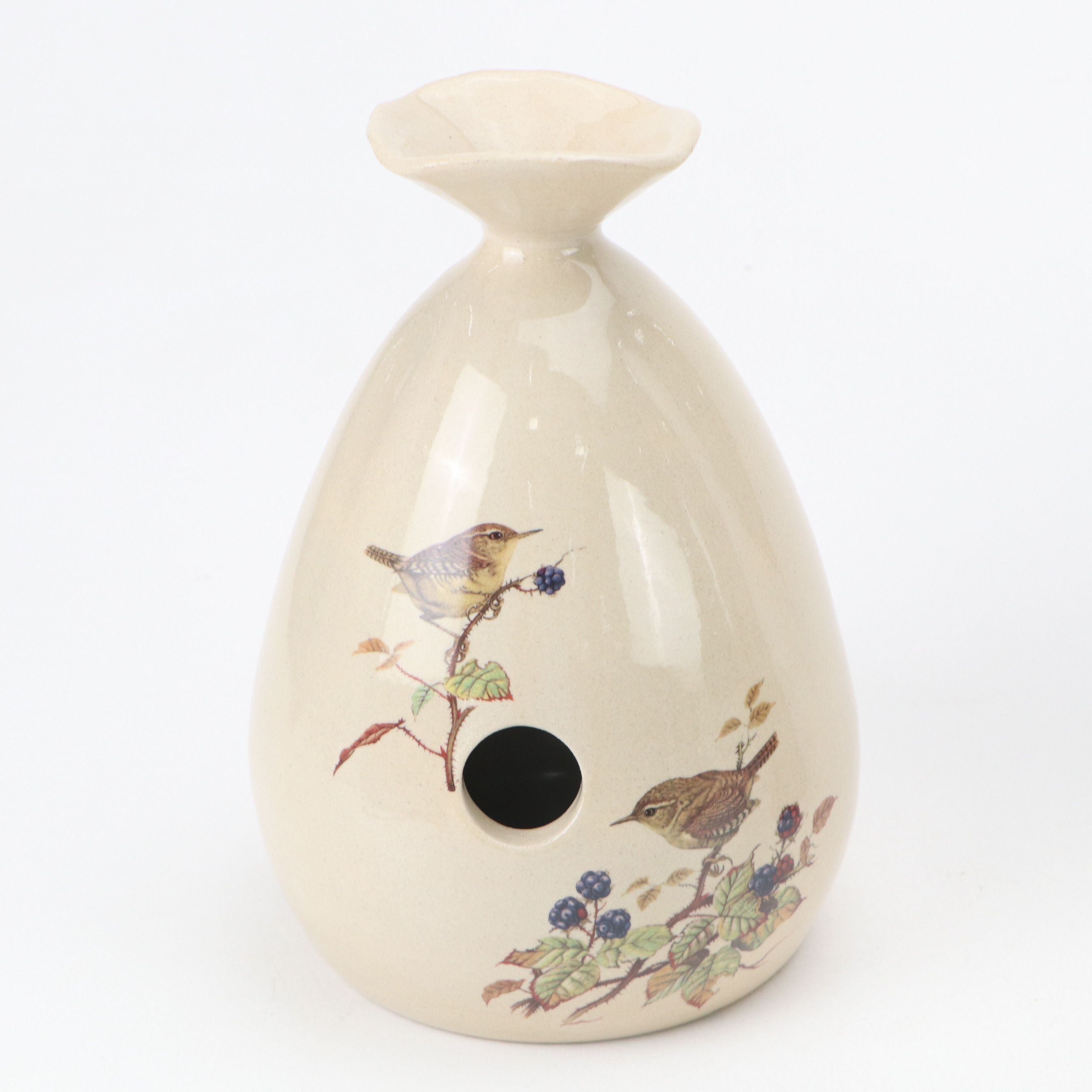 Black Forest Style Carved Walnut Tray with Ceramic Figurines and Other Décor