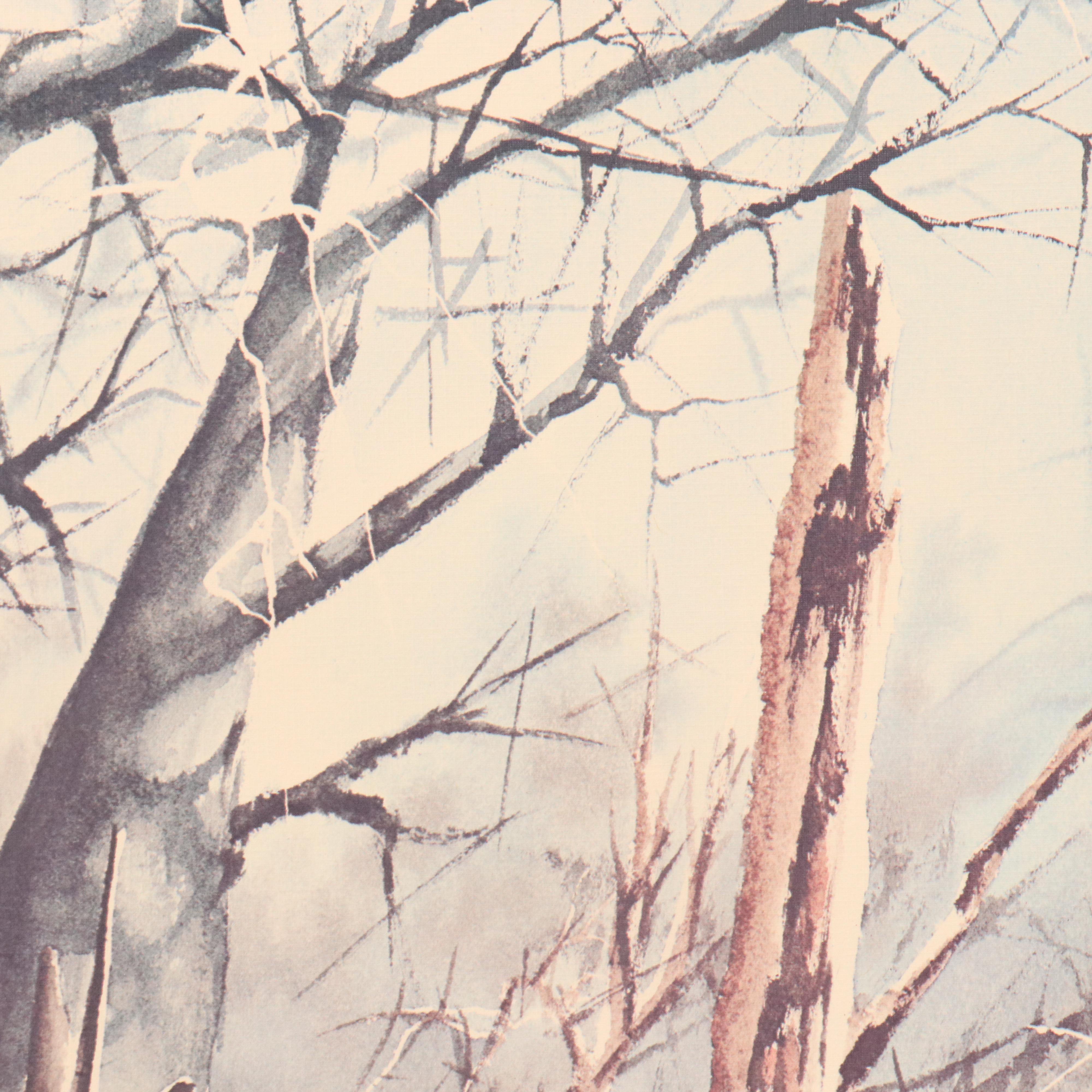 Paul Augustinus Offset Lithographs "Rhinos" and "Zebras in the Bush Country"