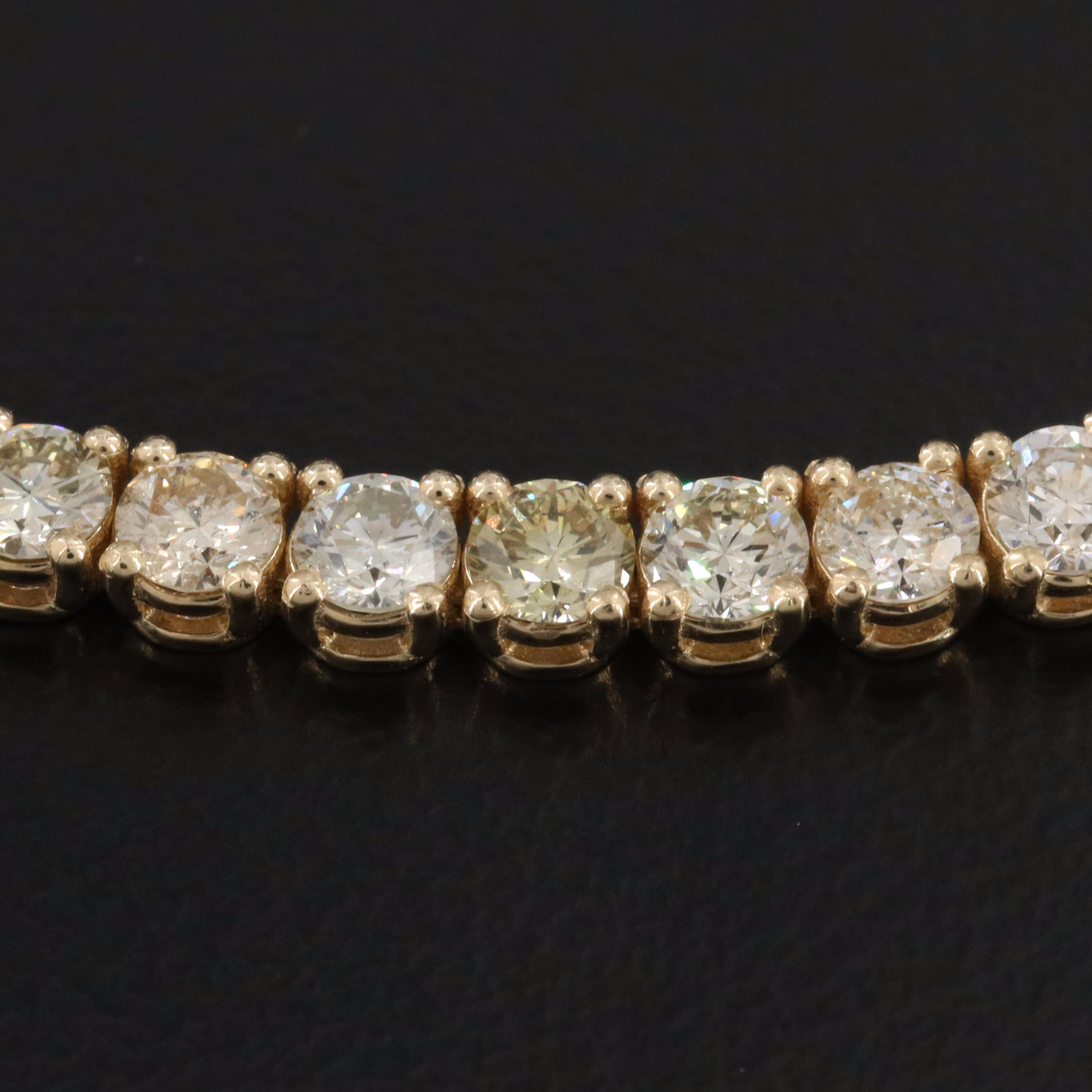 14K 6.82 CTW Diamond Line Bracelet with IGI Report