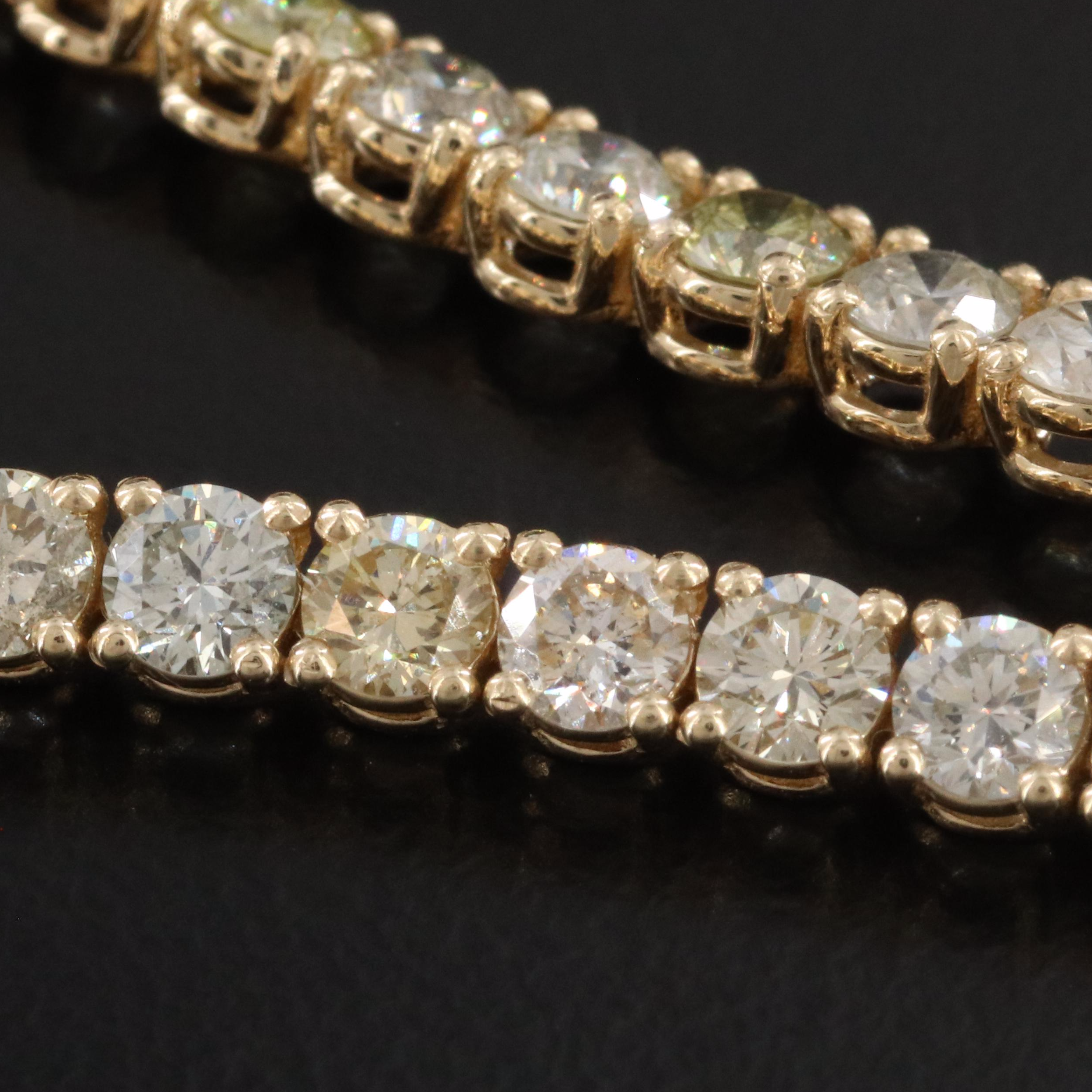 14K 6.82 CTW Diamond Line Bracelet with IGI Report
