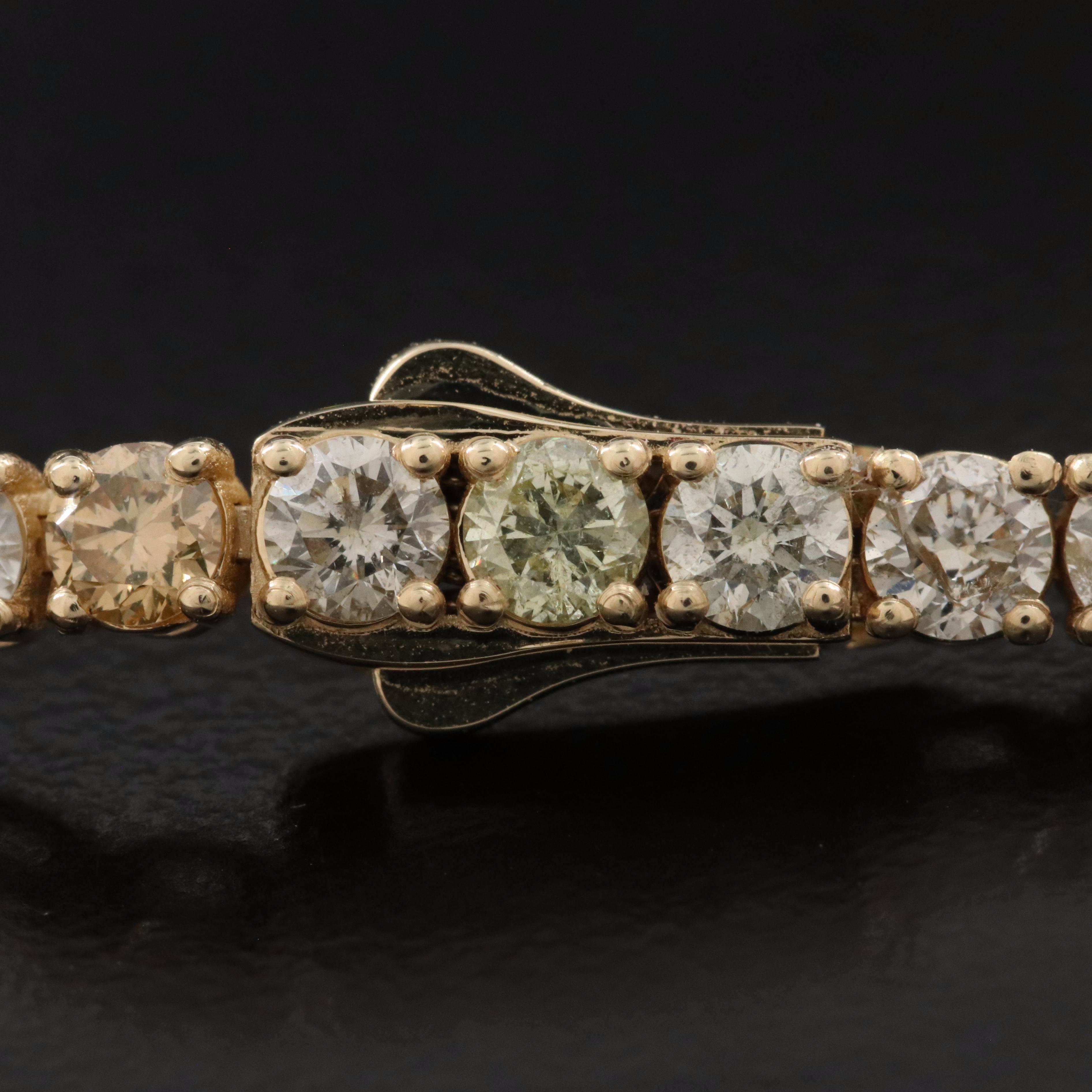 14K 6.82 CTW Diamond Line Bracelet with IGI Report