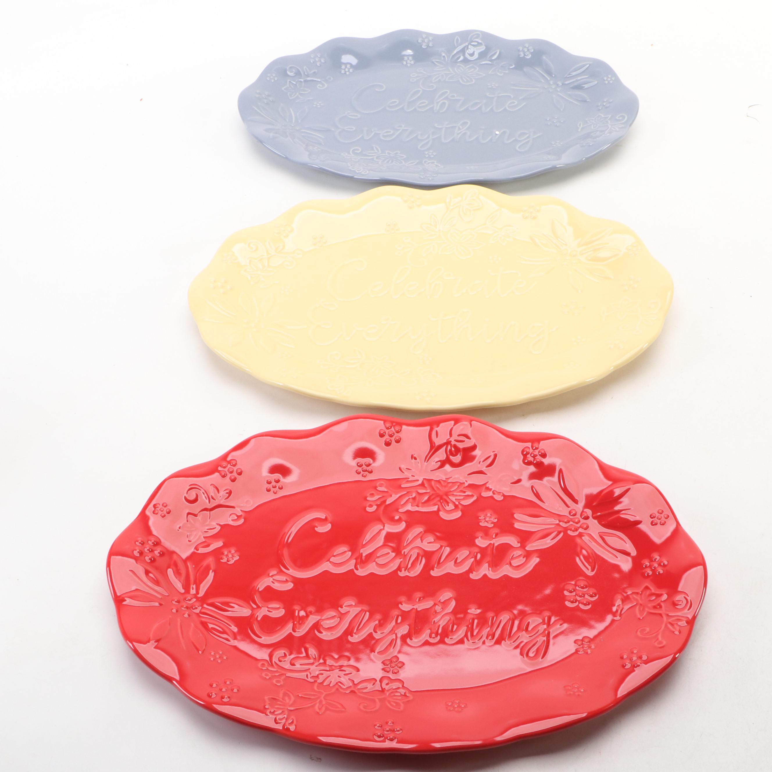 Temp-tations by Tara "Celebration" Ceramic Platters