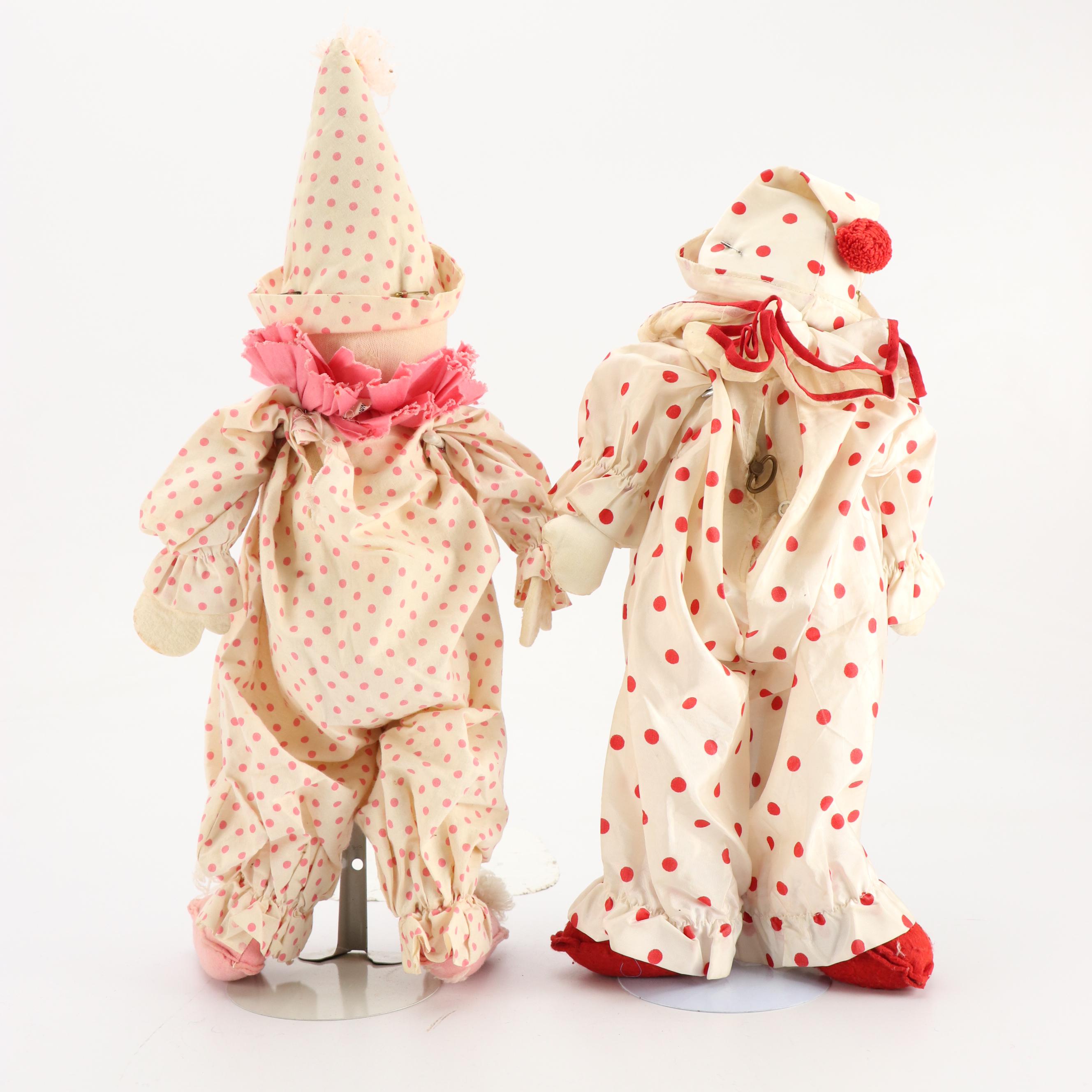 Bozo the Clown with Gund Mfg. Co and Other Mask Face and Cloth Dolls