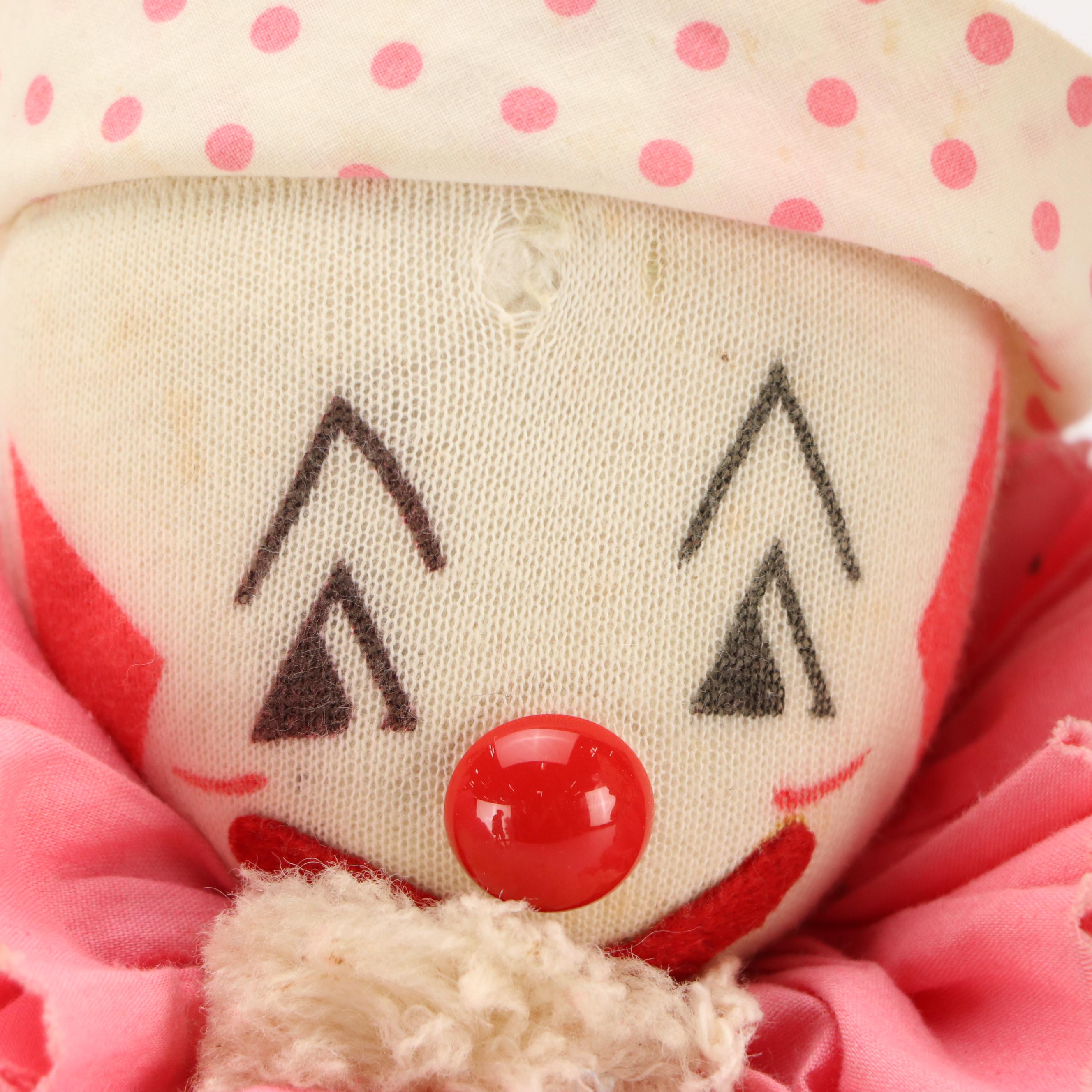 Bozo the Clown with Gund Mfg. Co and Other Mask Face and Cloth Dolls