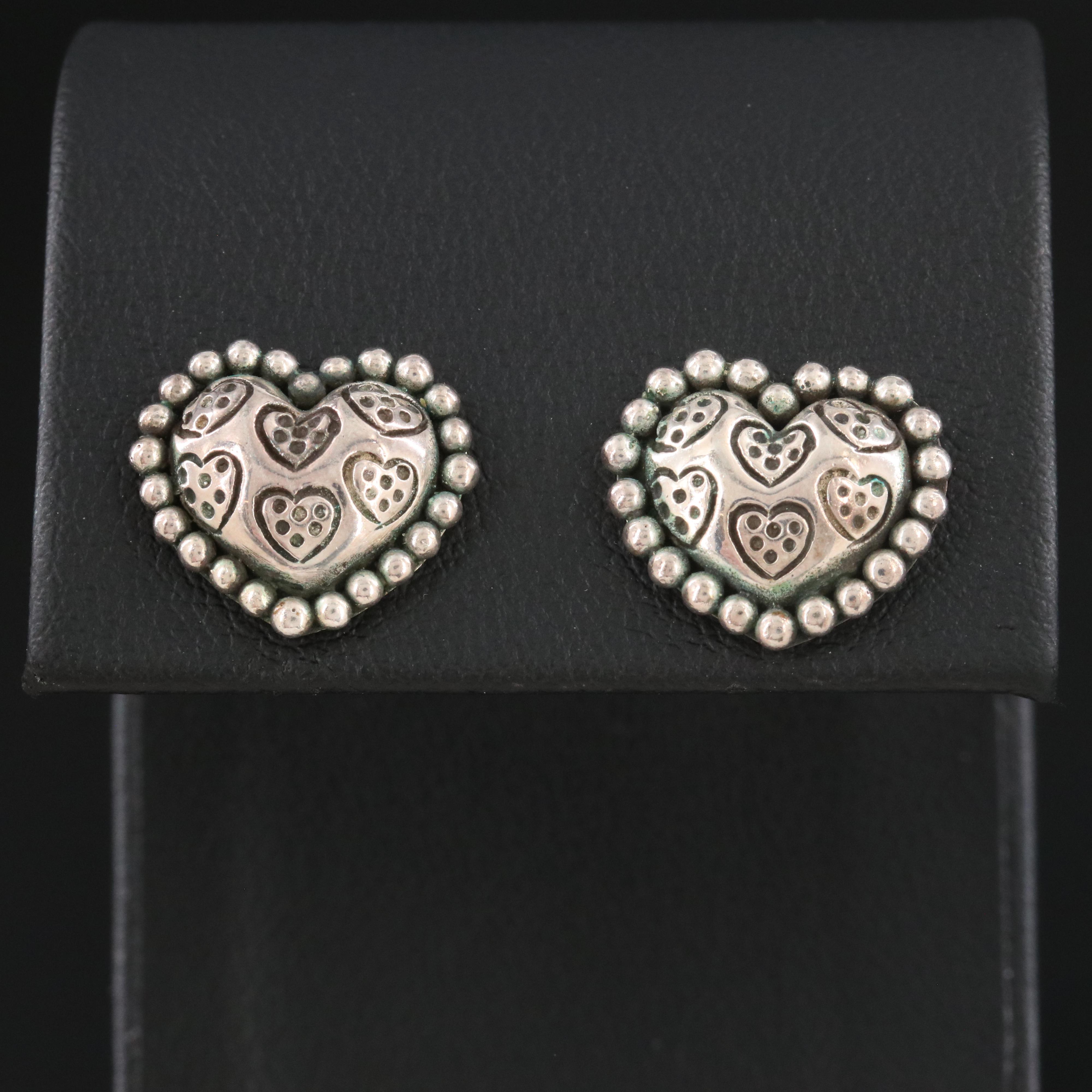 John Hardy Sterling Heart Stud Earrings