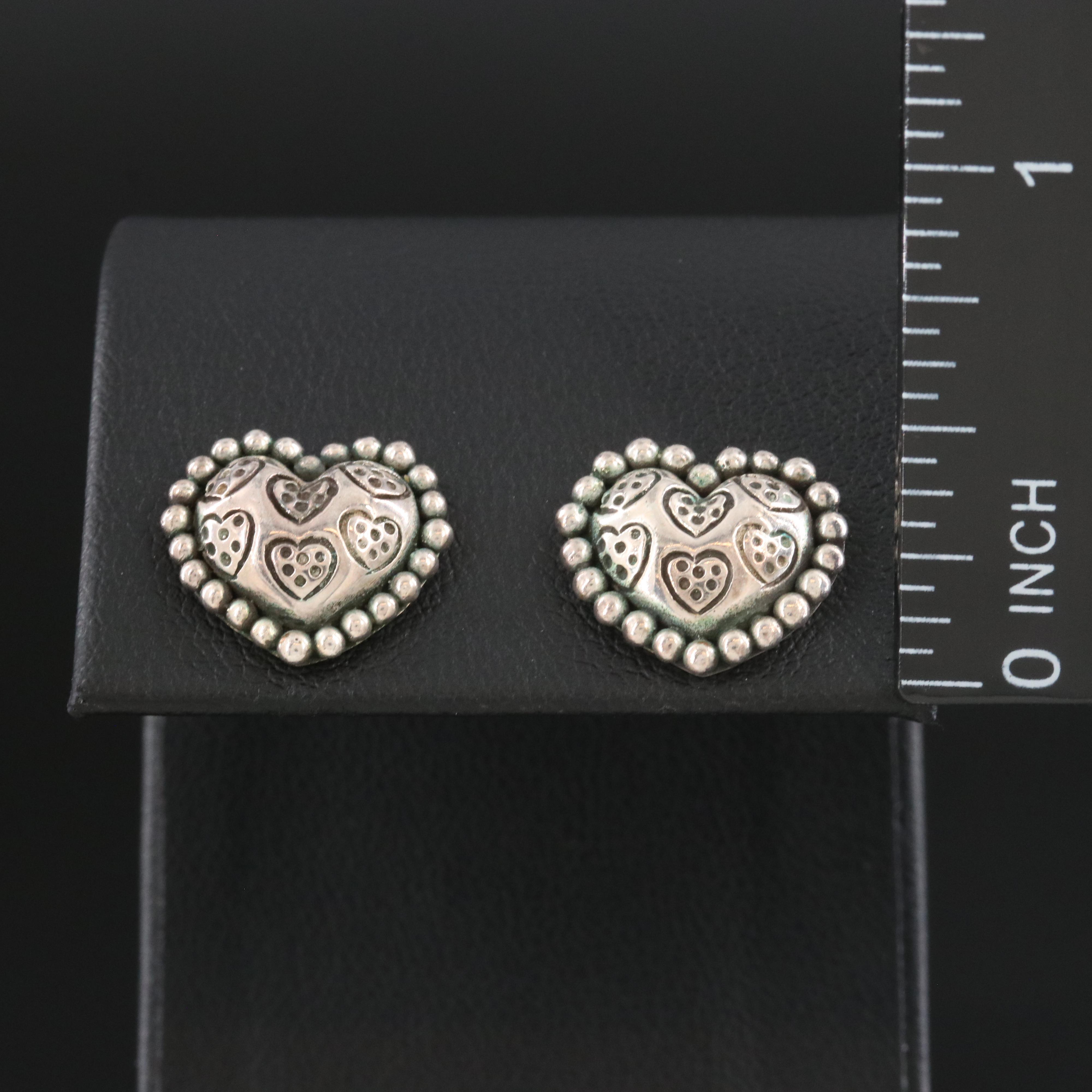 John Hardy Sterling Heart Stud Earrings