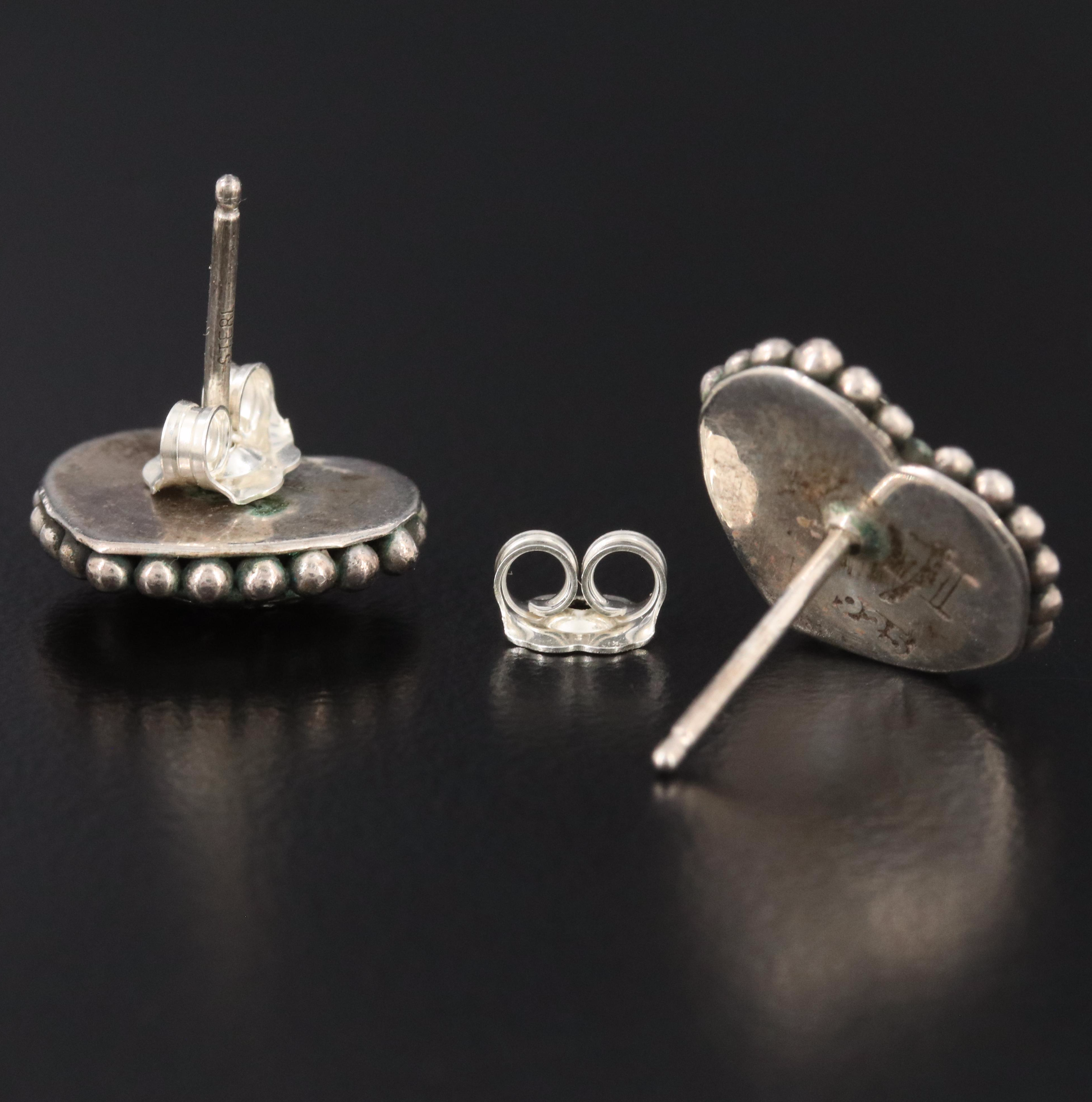 John Hardy Sterling Heart Stud Earrings