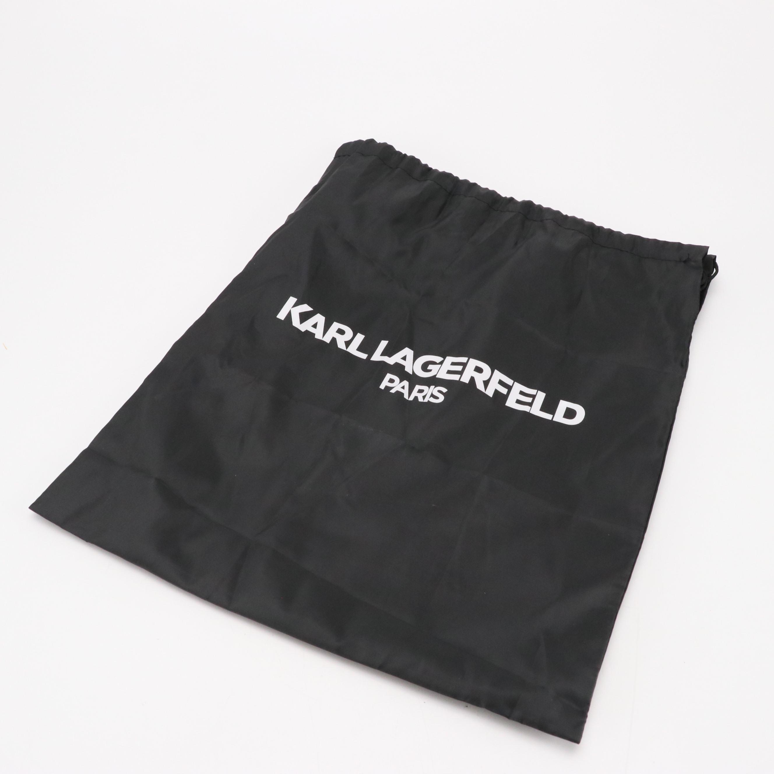 Karl Lagerfeld Small Desi Hobo Shoulder Bag in Embellished Black Grained Leather