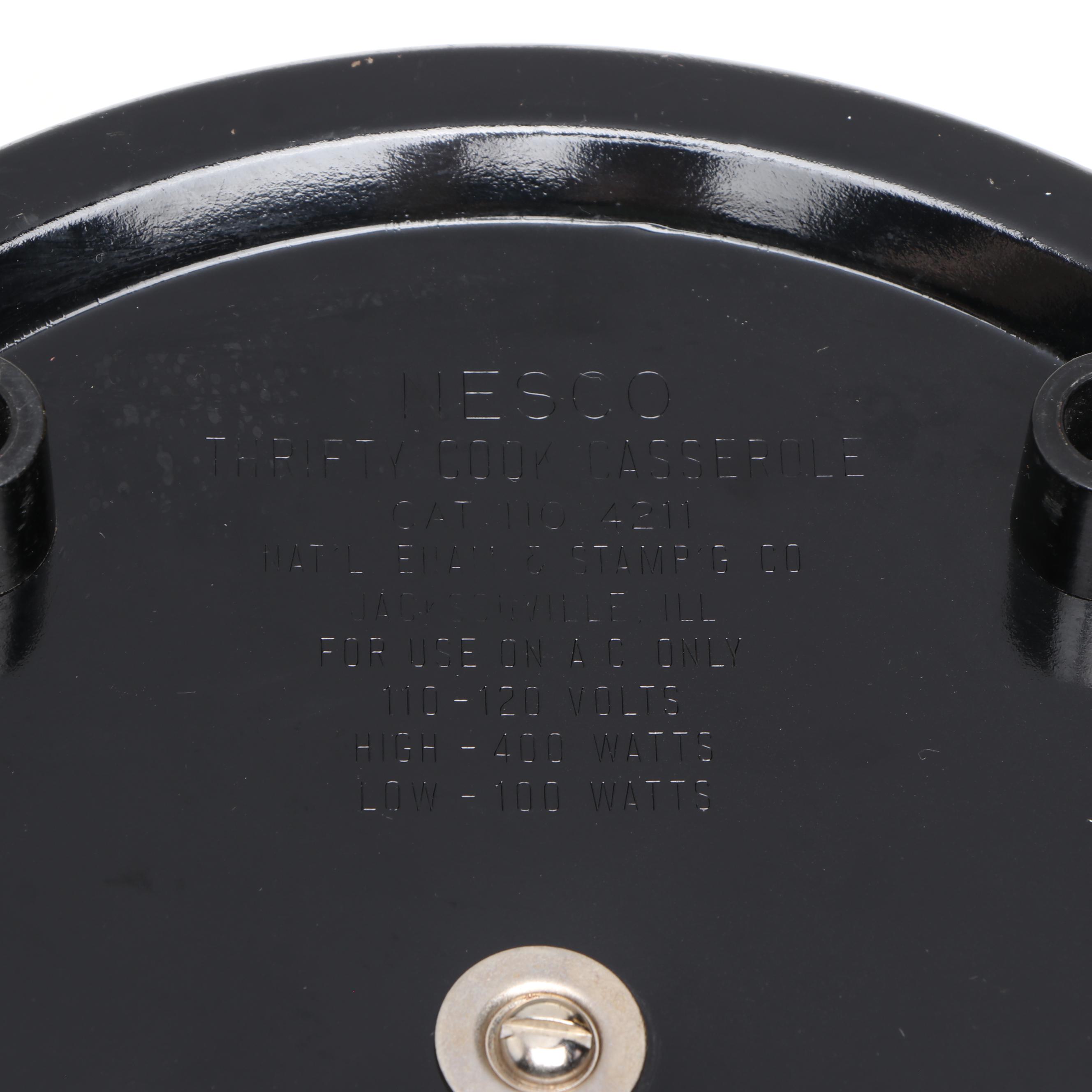 NESCO Slow Cooker with Other Art Deco Style Enamelware, Early to Mid-20th C.