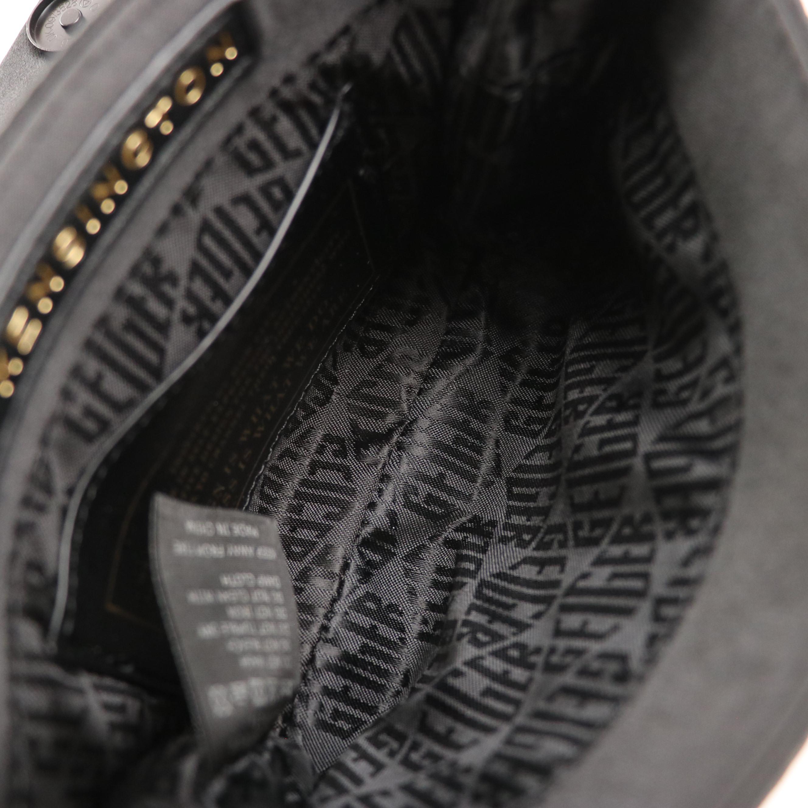 Kurt Geiger Crystal Kensington Shoulder Bag and Necklace in Black Satin