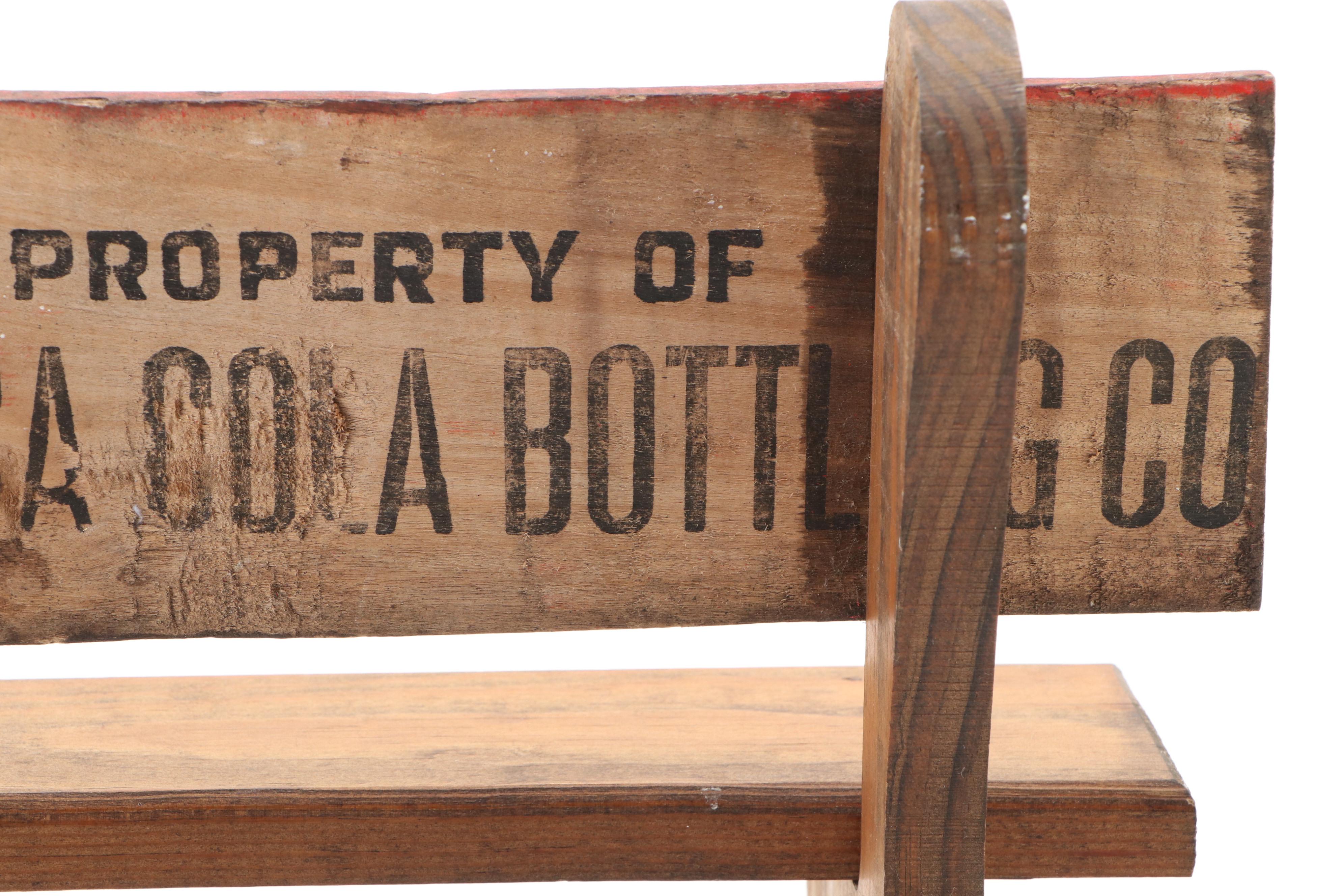 Vintage Wooden Coca-Cola Advertising Doll Bench
