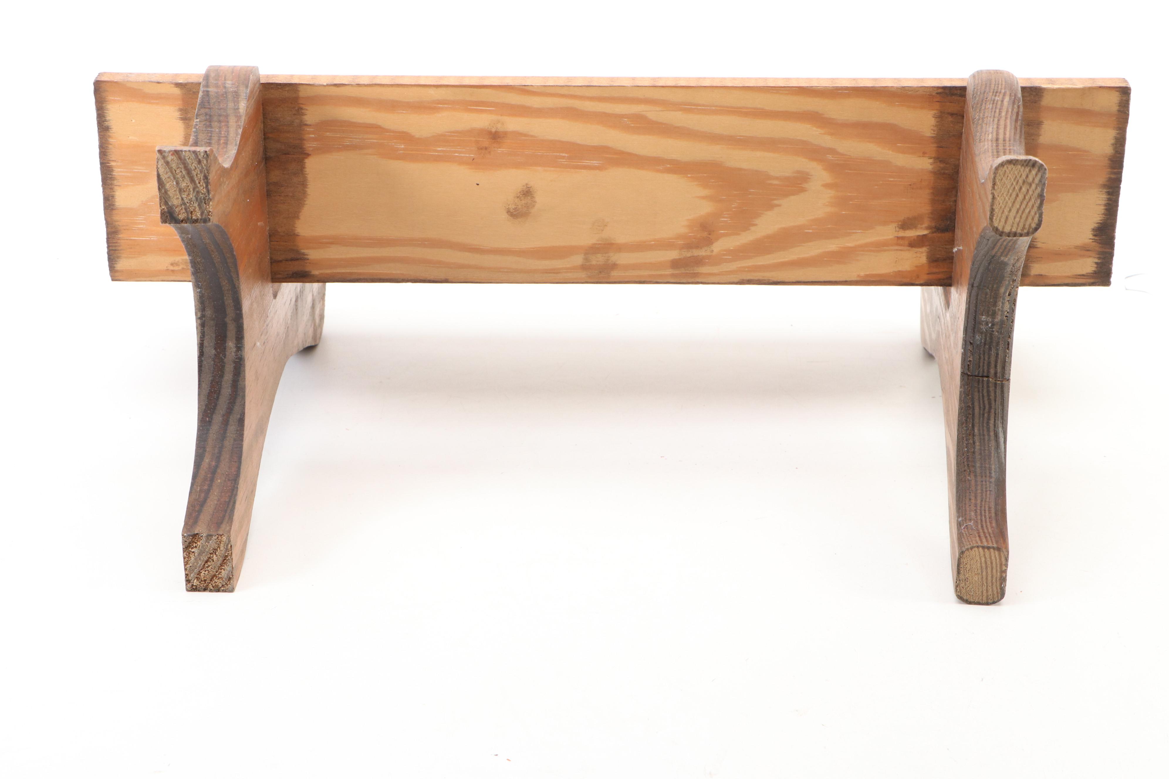 Vintage Wooden Coca-Cola Advertising Doll Bench