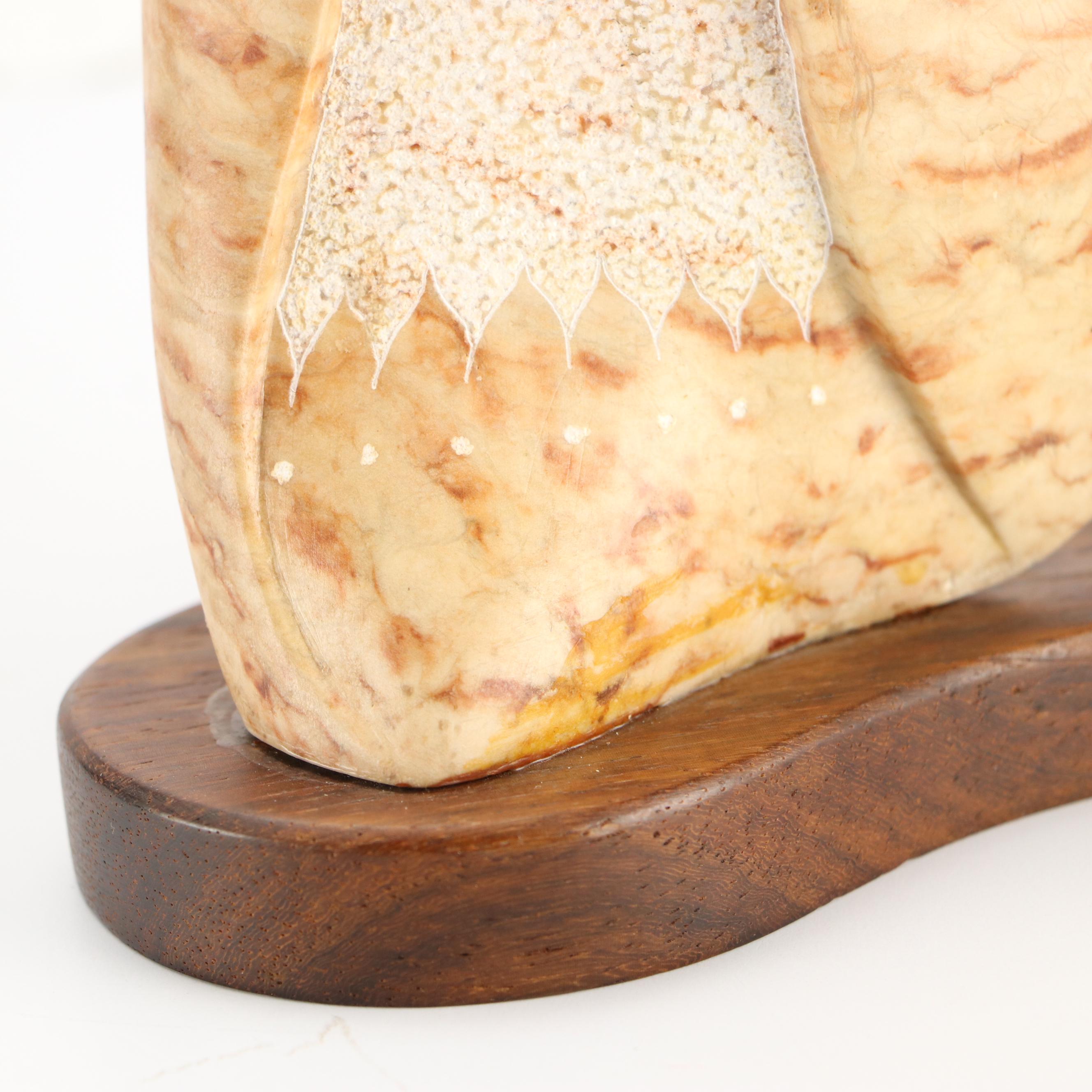 Southwestern Style Hand-Carved Soapstone Bust, Late 20th C