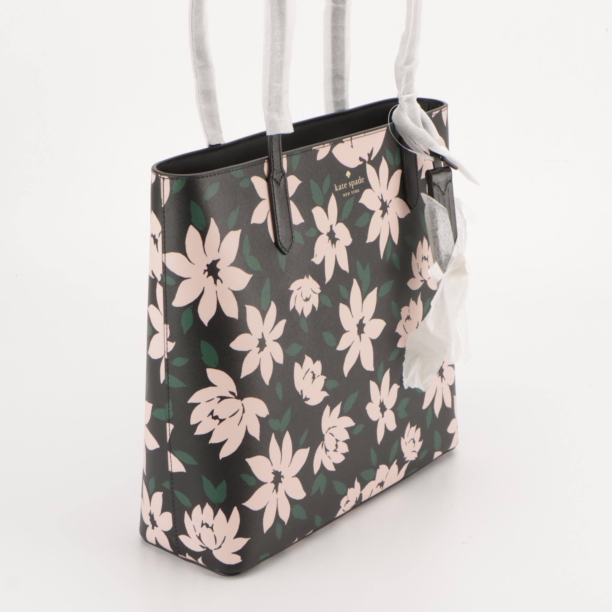 Kate Spade Jana Winter Blooms Zip Tote & Lena Grained Leather Crossbody w/ Tags