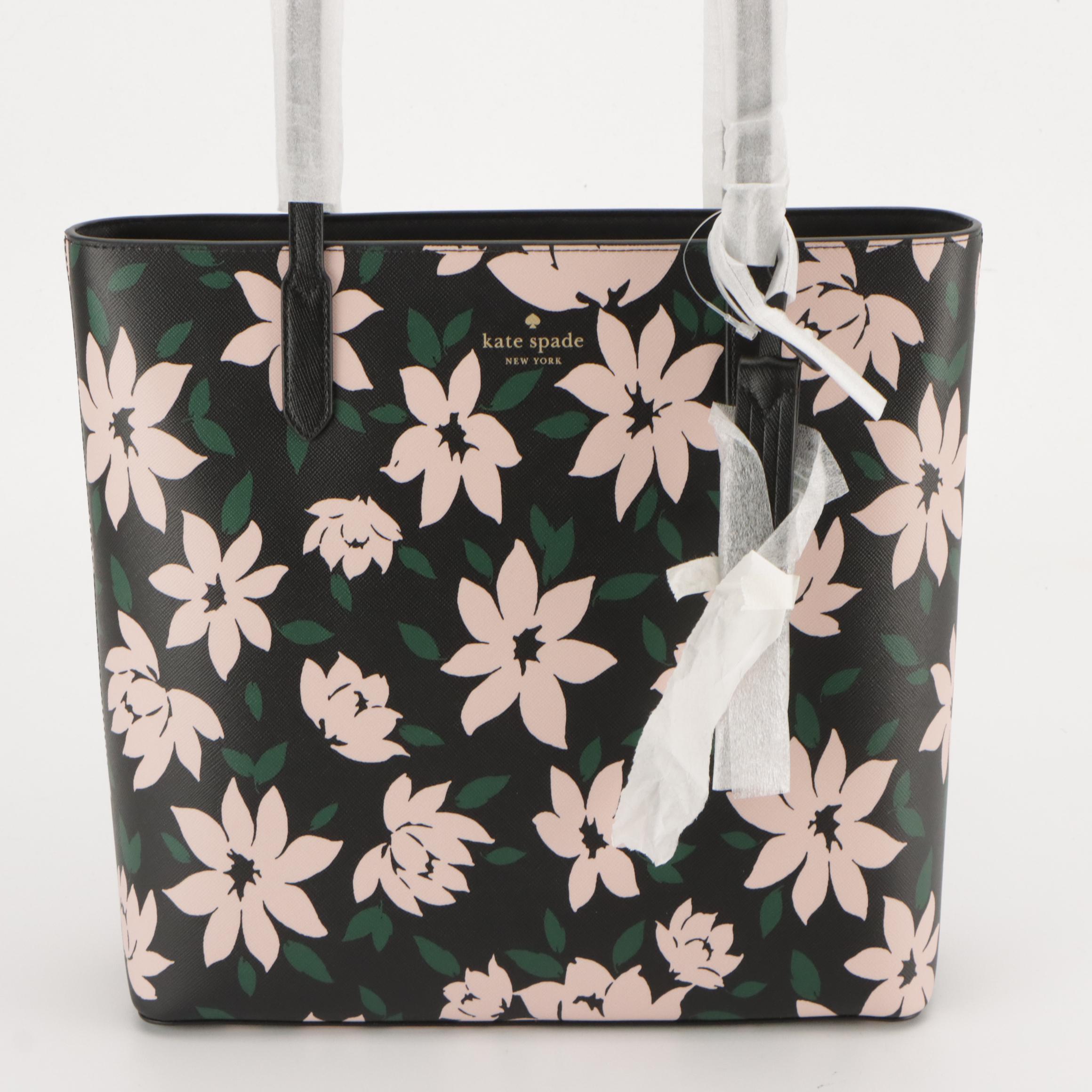 Kate Spade Jana Winter Blooms Zip Tote & Lena Grained Leather Crossbody w/ Tags