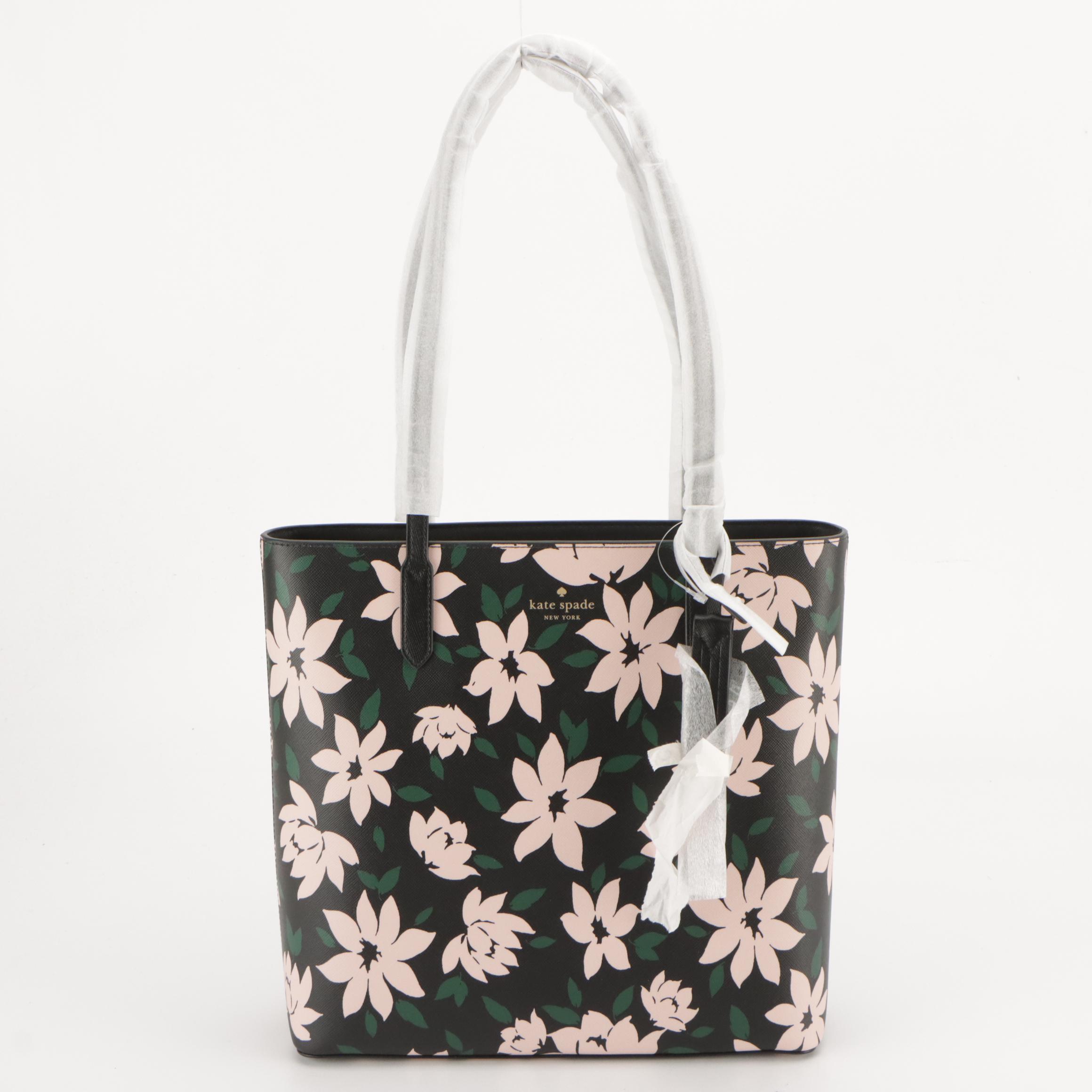 Kate Spade Jana Winter Blooms Zip Tote & Lena Grained Leather Crossbody w/ Tags