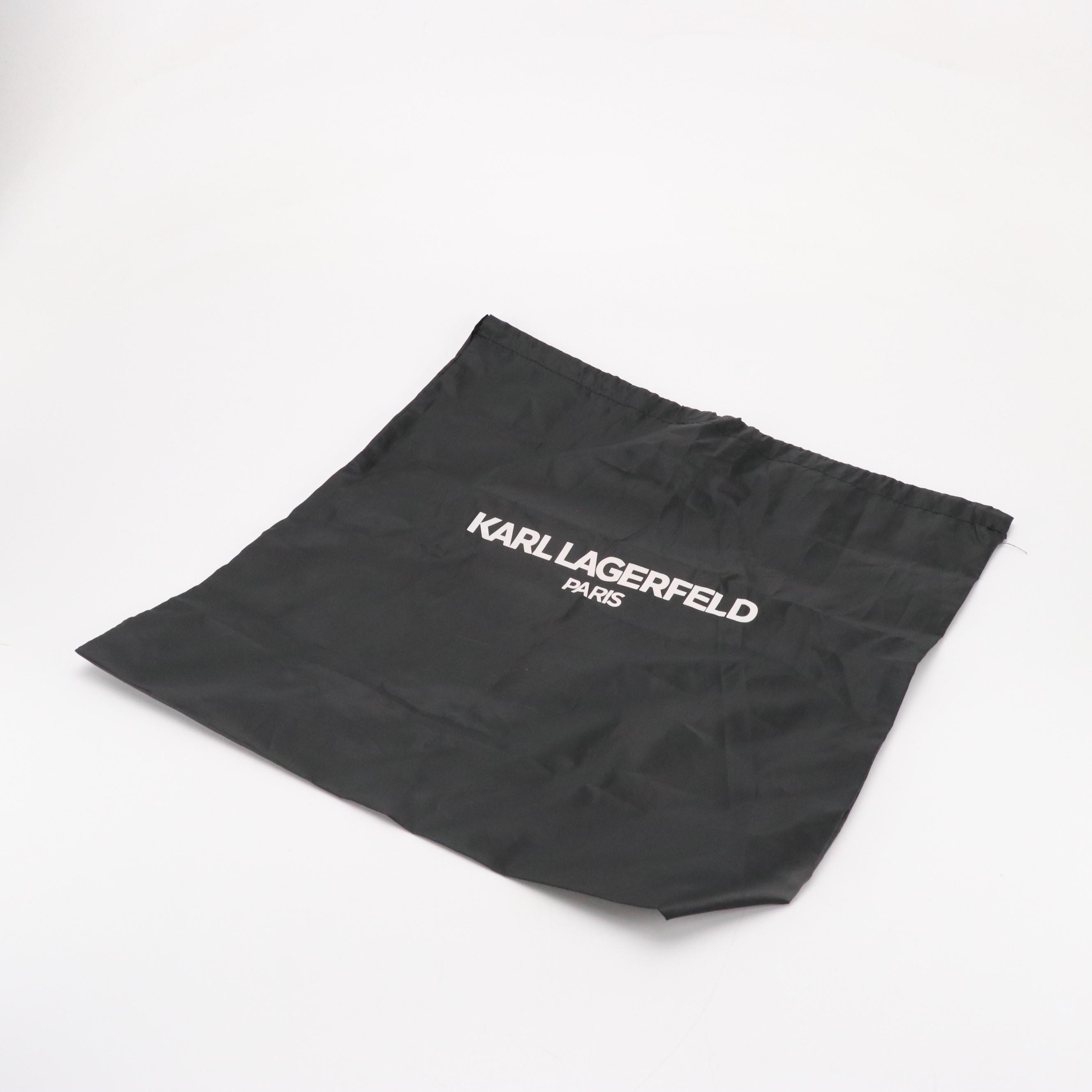 Karl Lagerfeld Paris "Lourdes" Small Crossbody Bag in Blue Striped Leather