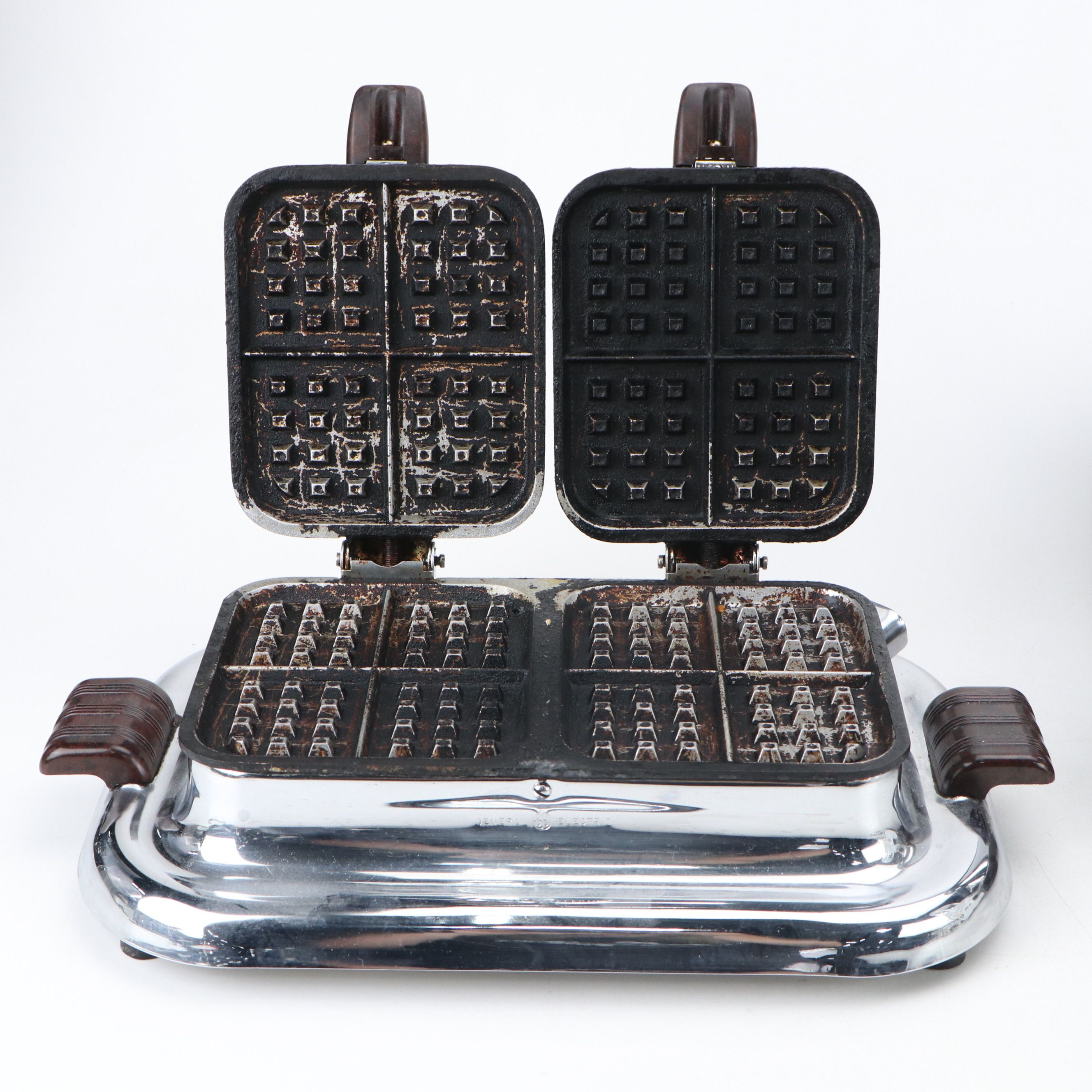 Art Deco Style Waffle Iron with Other Small Kitchen Appliances