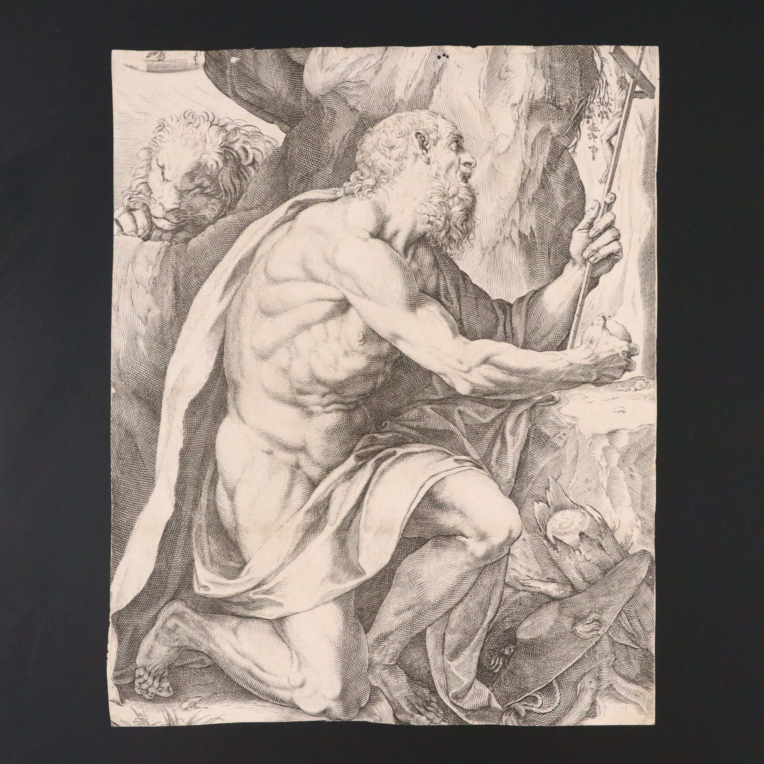 Antique Engravings Including "Saint Jerome," 17th and 18th Century