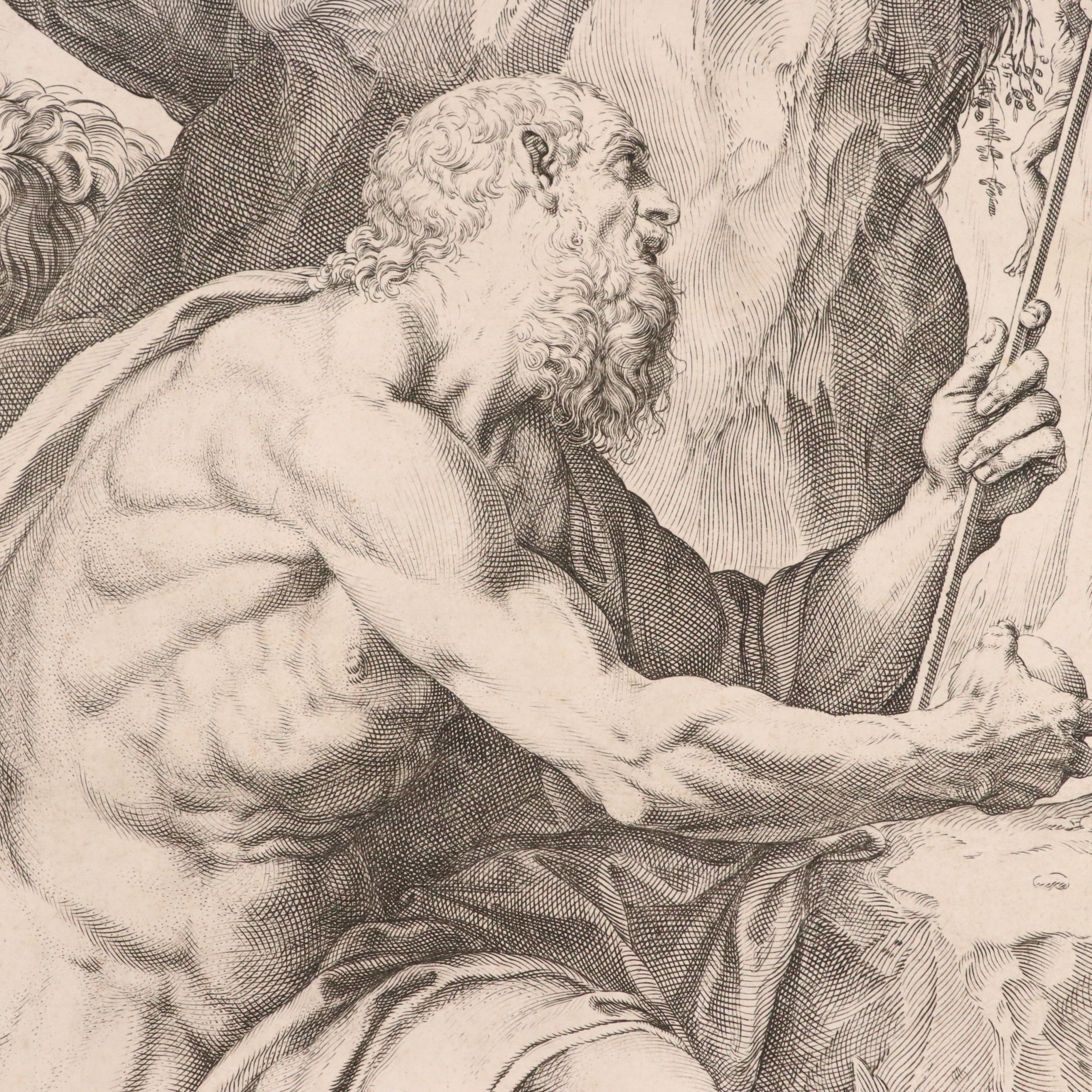 Antique Engravings Including "Saint Jerome," 17th and 18th Century